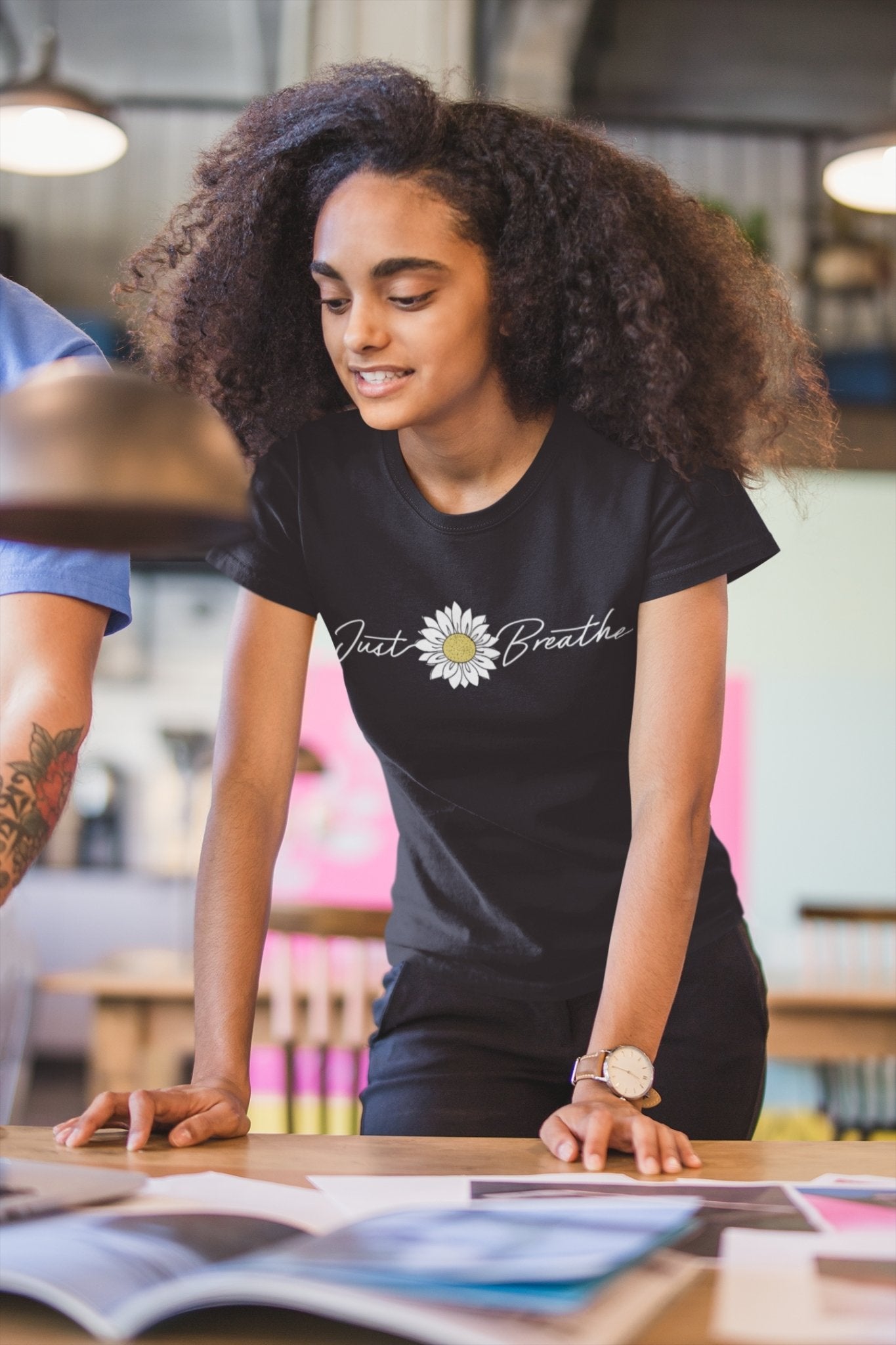 Just Breathe Flower Tee - Love Tees