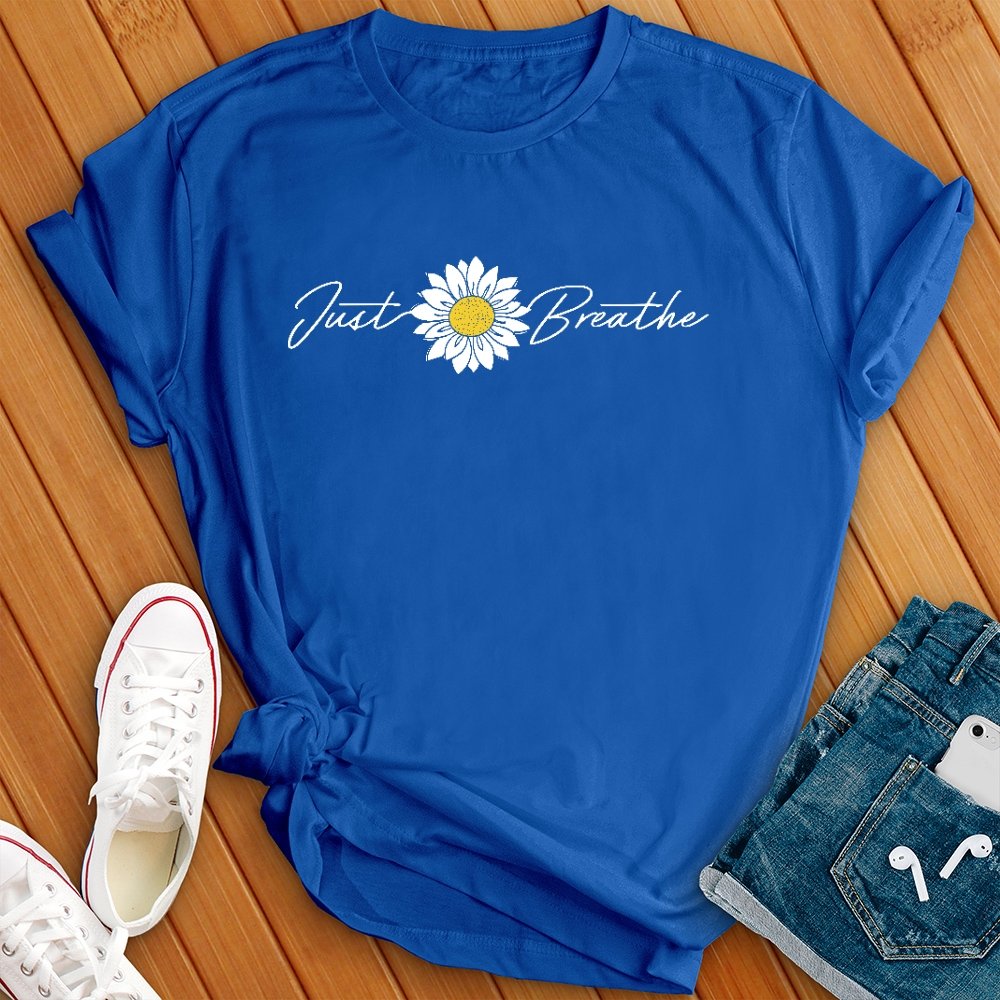 Just Breathe Flower Tee - Love Tees