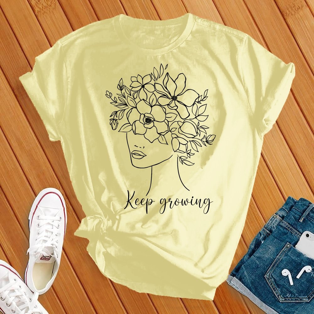 Keep Growing Floral Beauty Tee - Love Tees