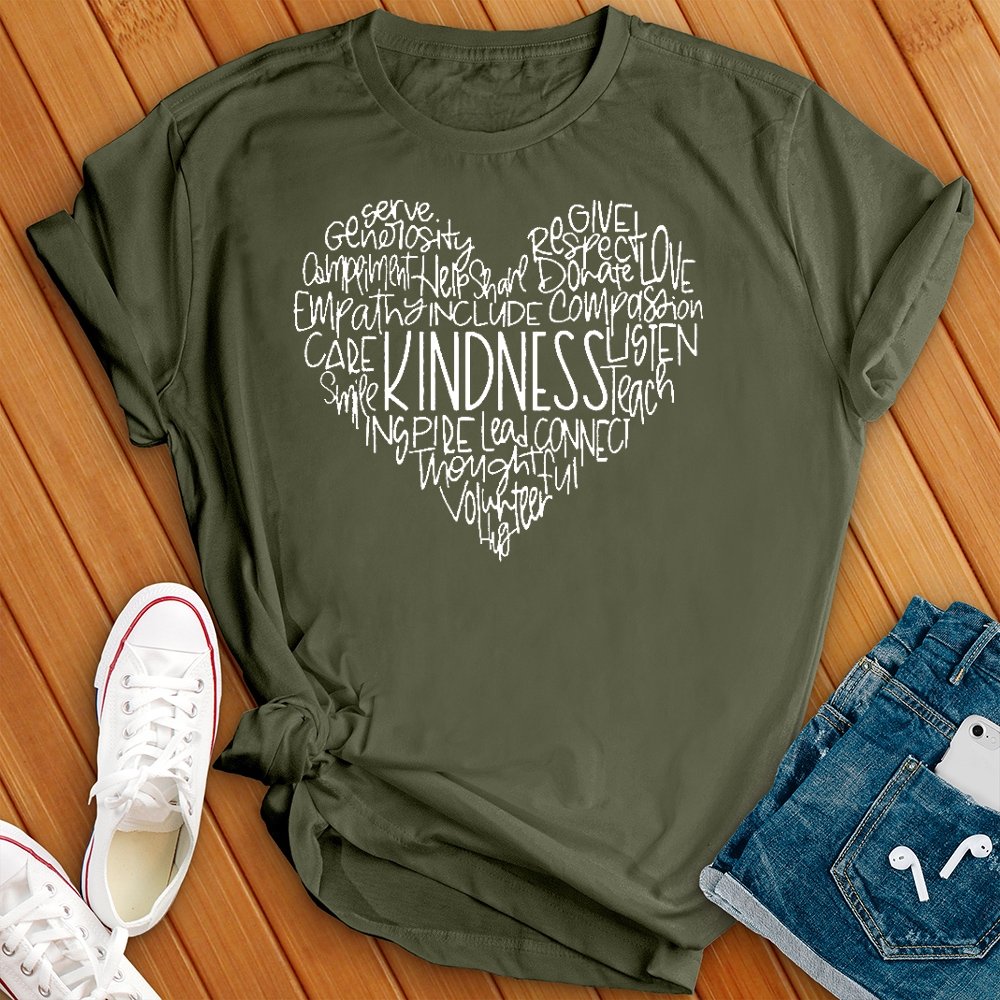 Kindness Encouragement Heart Tee - Love Tees