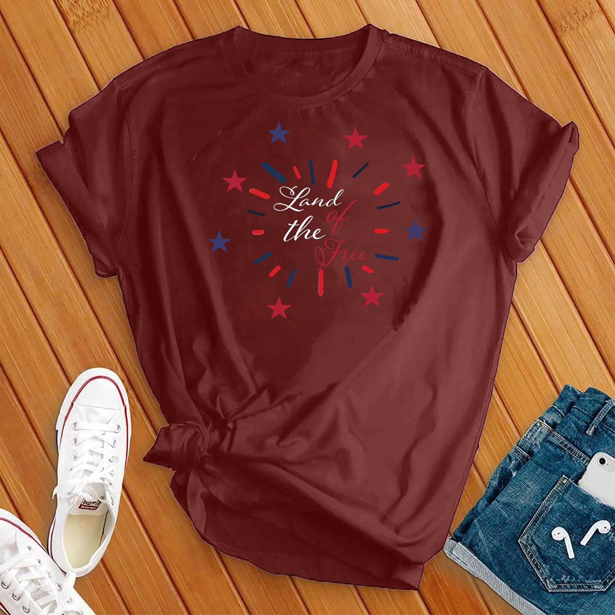 Land Of The Free Stars Tee - Love Tees