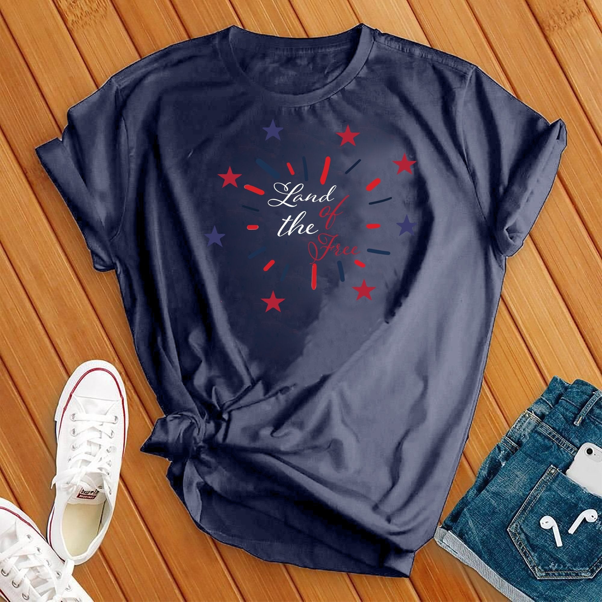 Land Of The Free Stars Tee - Love Tees