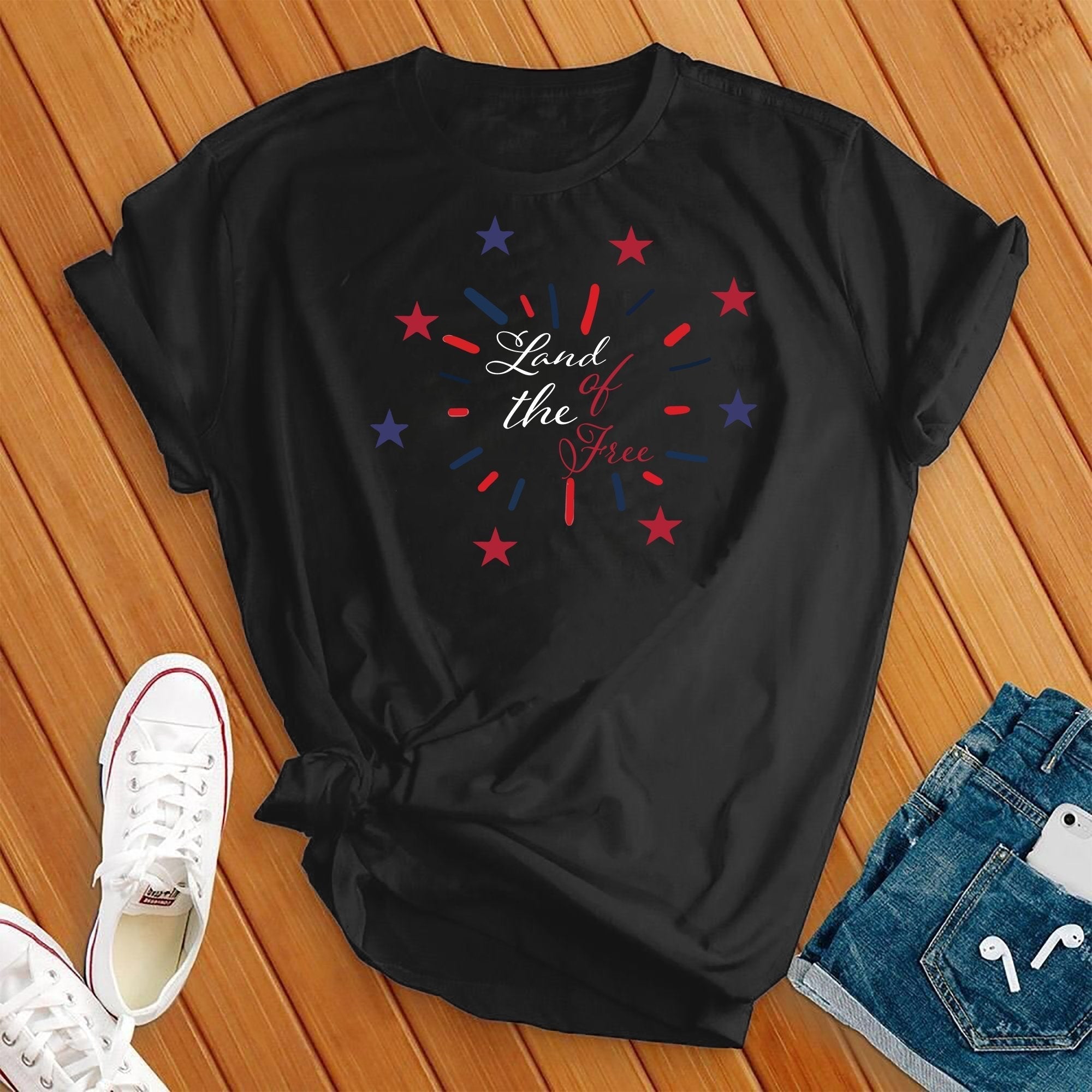 Land Of The Free Stars Tee - Love Tees