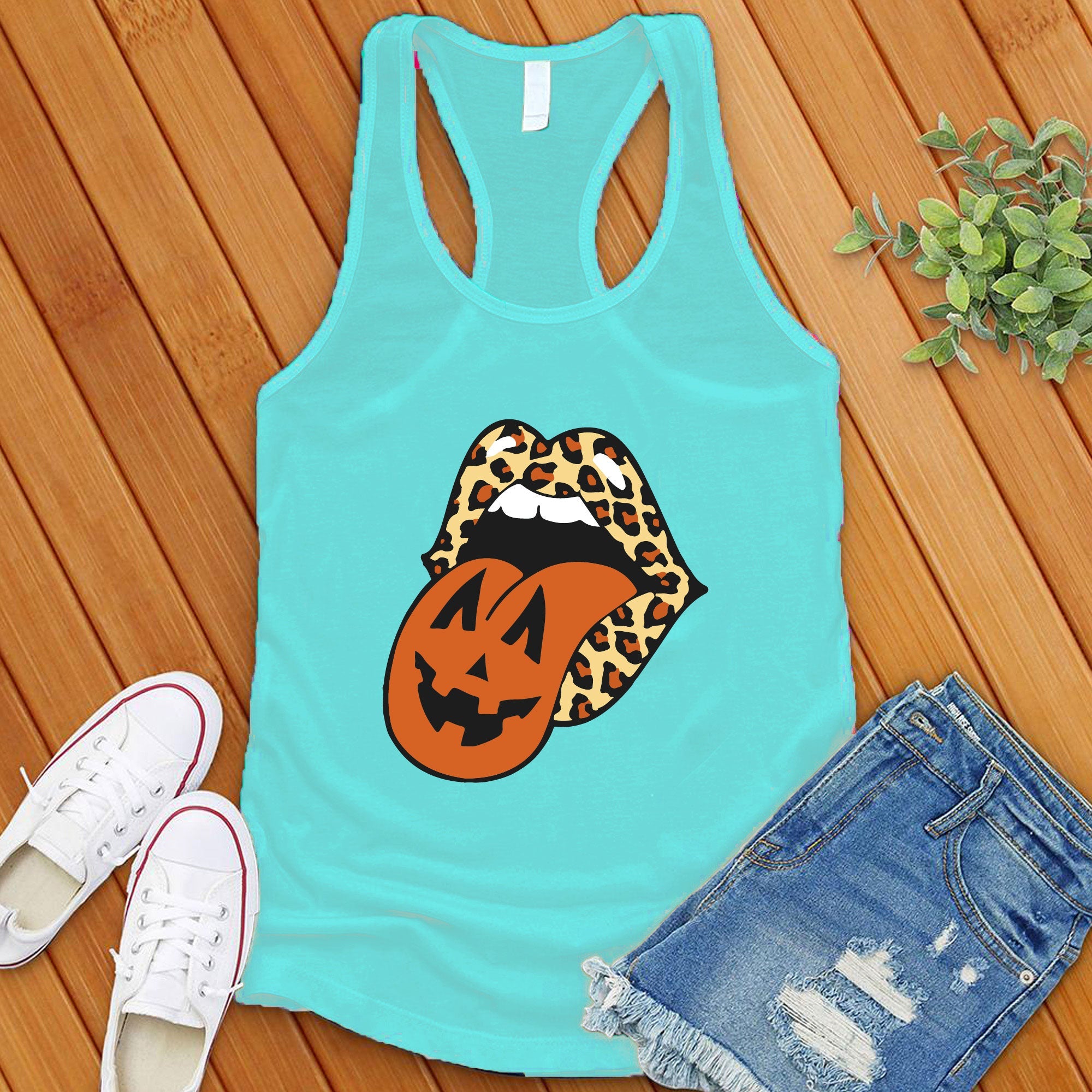 Leopard Lips Halloween Women's Tank Top - Love Tees