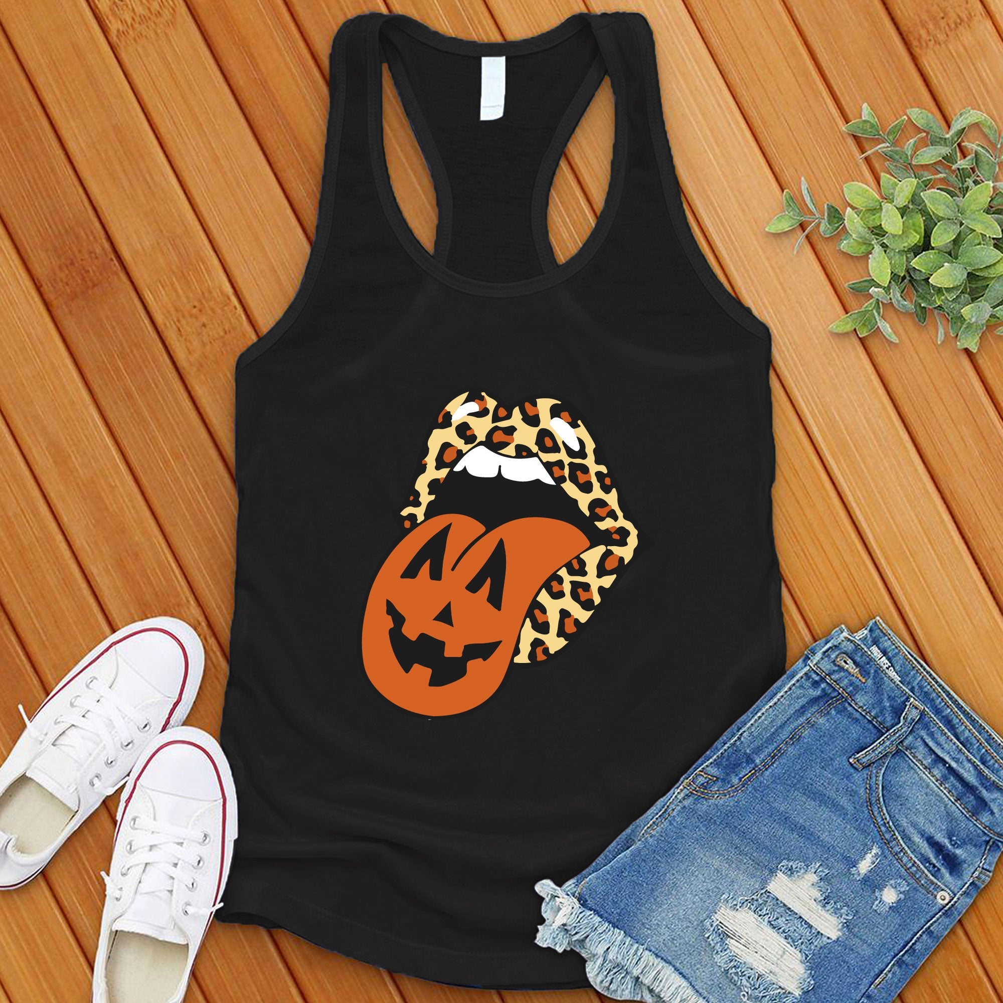 Leopard Lips Halloween Women's Tank Top - Love Tees