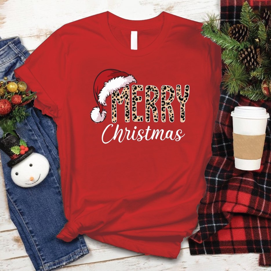 Leopard Merry Christmas Shirt - Love Tees