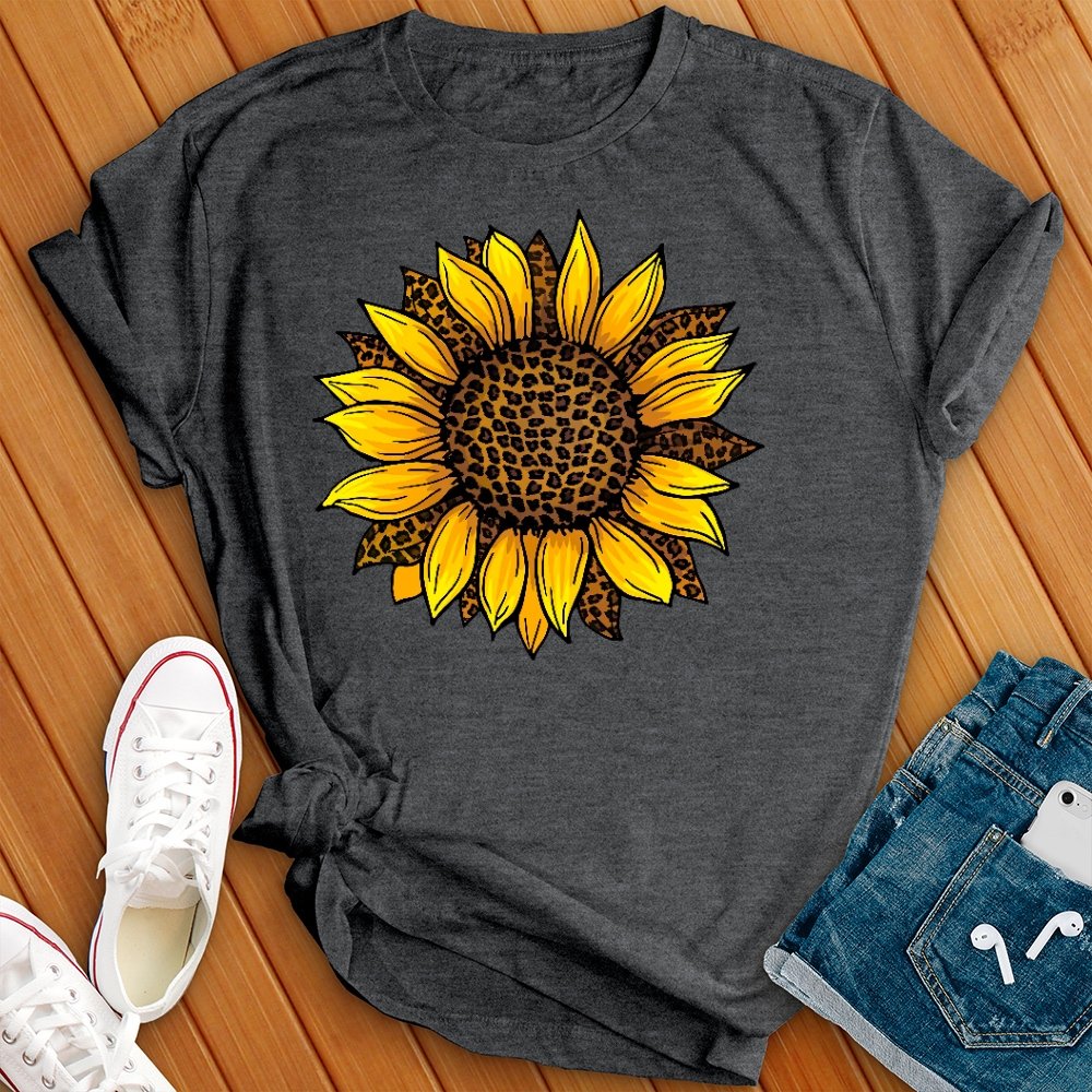 Leopard Sunflower Cute Tee - Love Tees