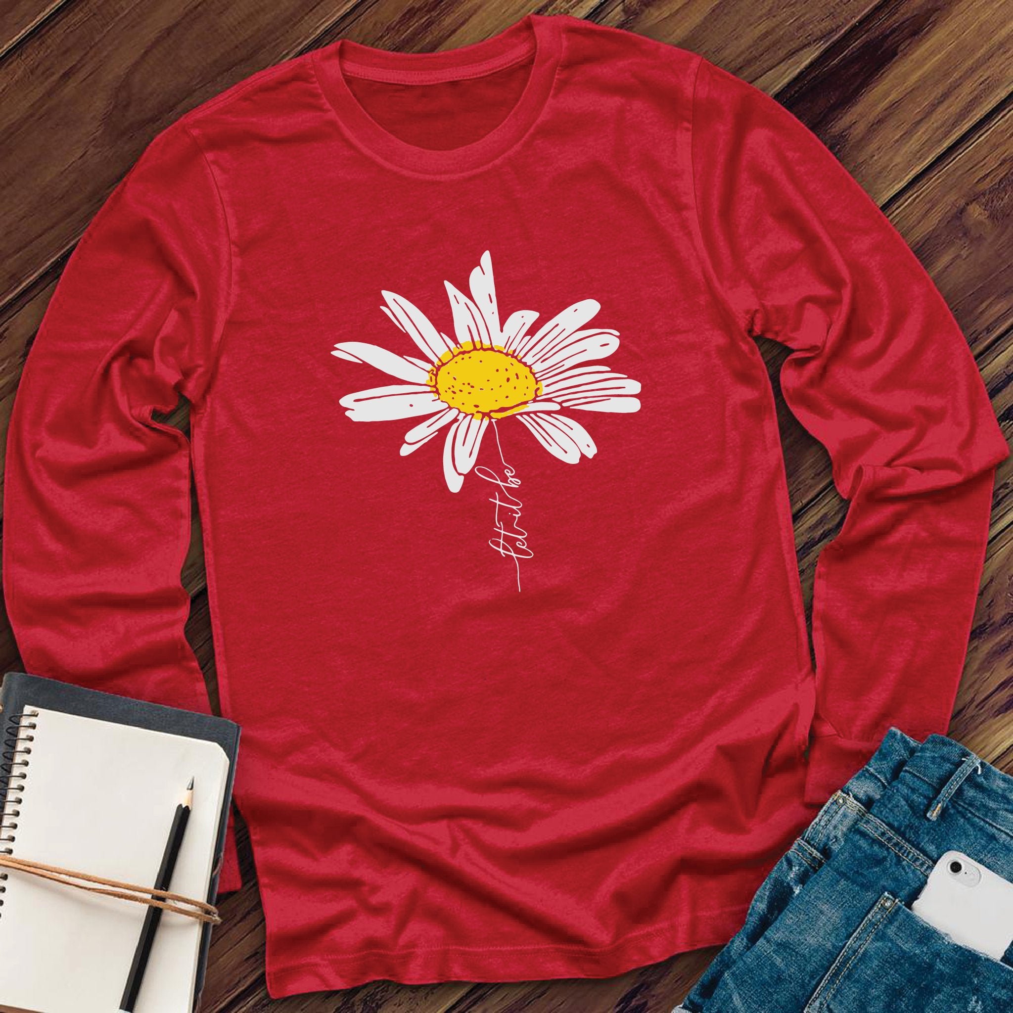 Let It Be Flower Long Sleeve - Love Tees