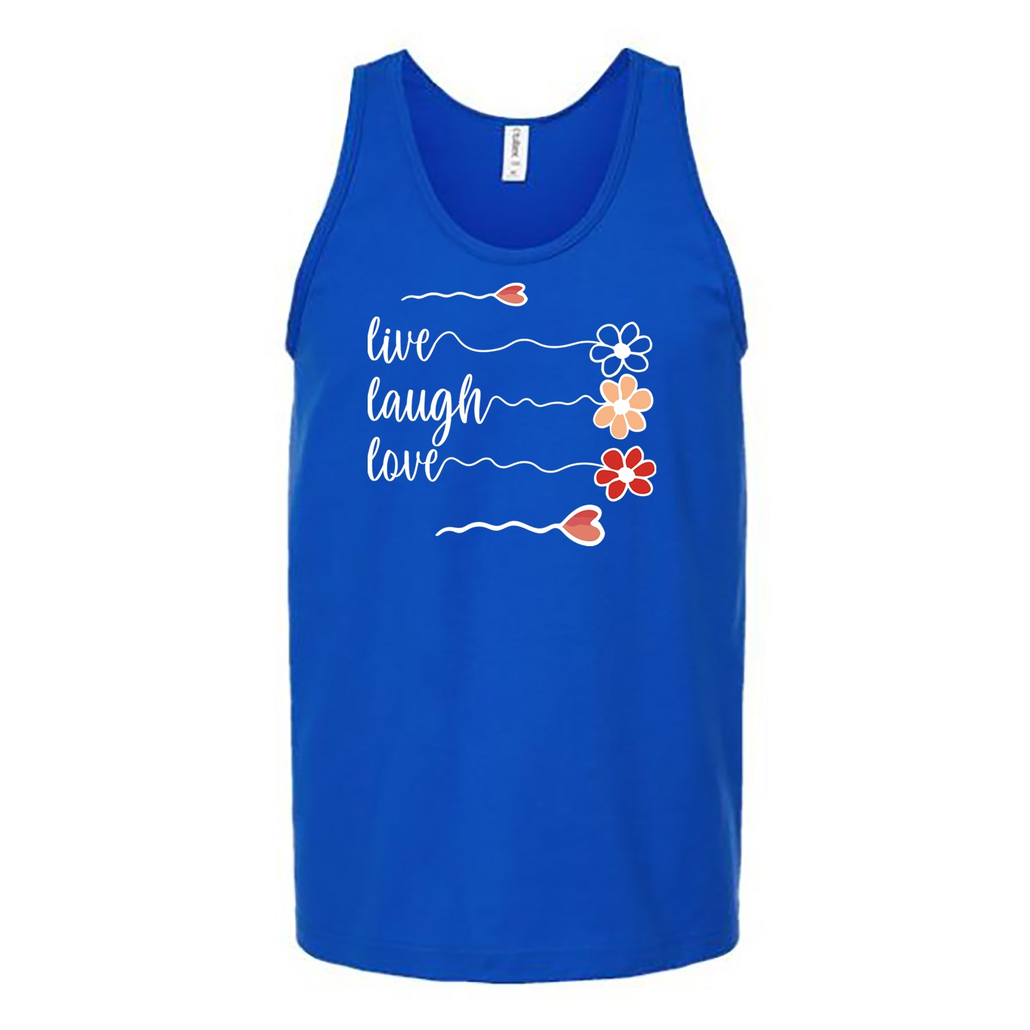 Live Laugh Love Flowers Unisex Tank Top - Love Tees