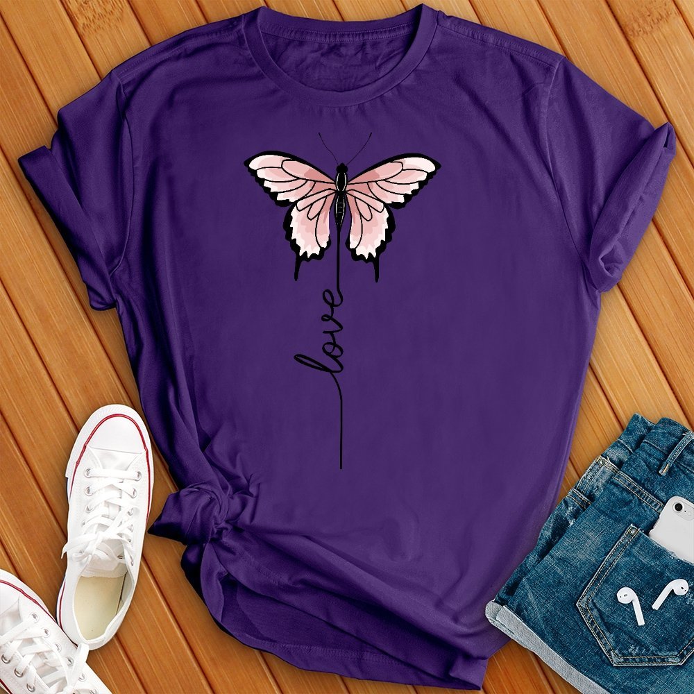 Love Floating Butterfly T- Shirt - Love Tees