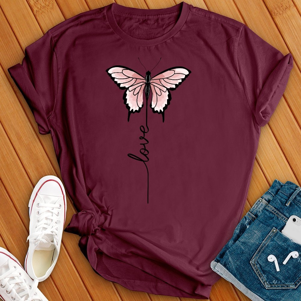 Love Floating Butterfly T- Shirt - Love Tees