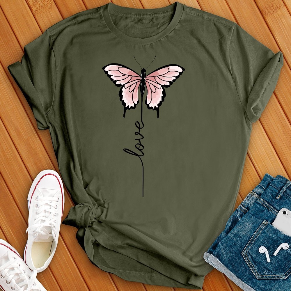 Love Floating Butterfly T- Shirt - Love Tees