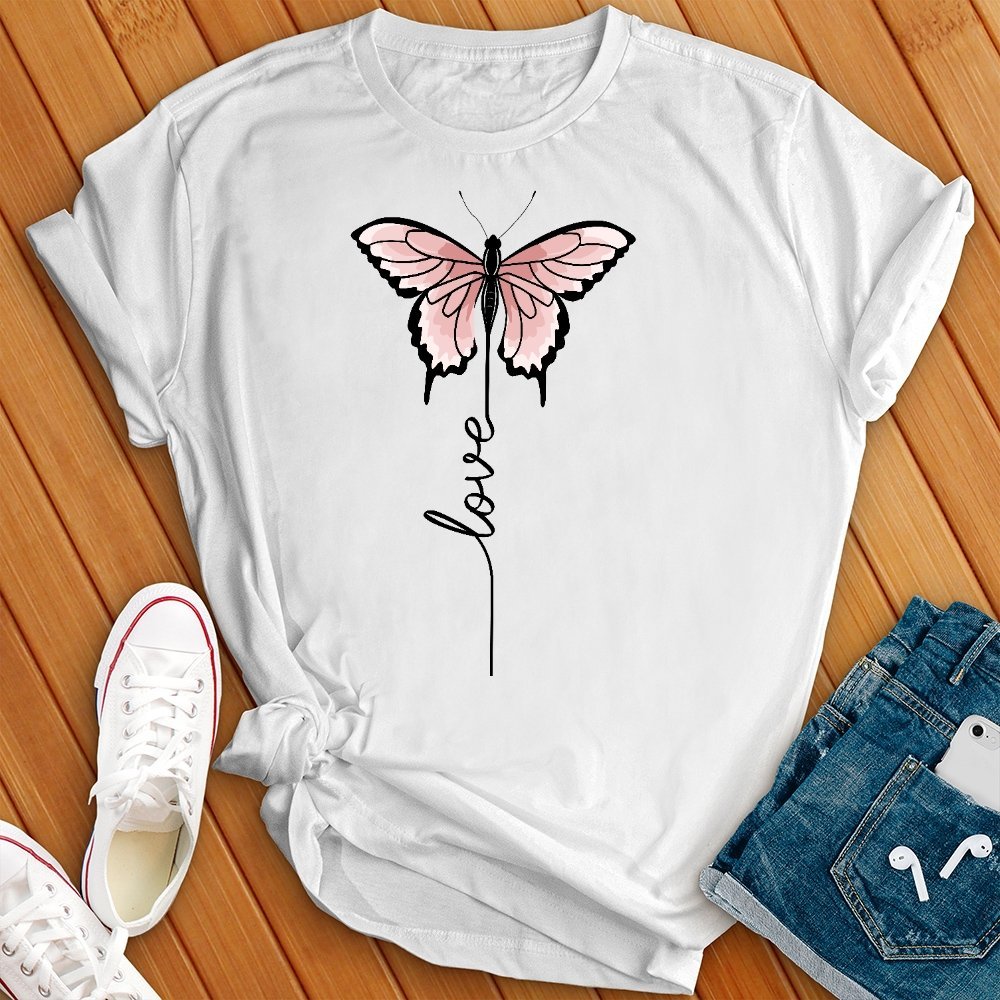 Love Floating Butterfly T- Shirt - Love Tees