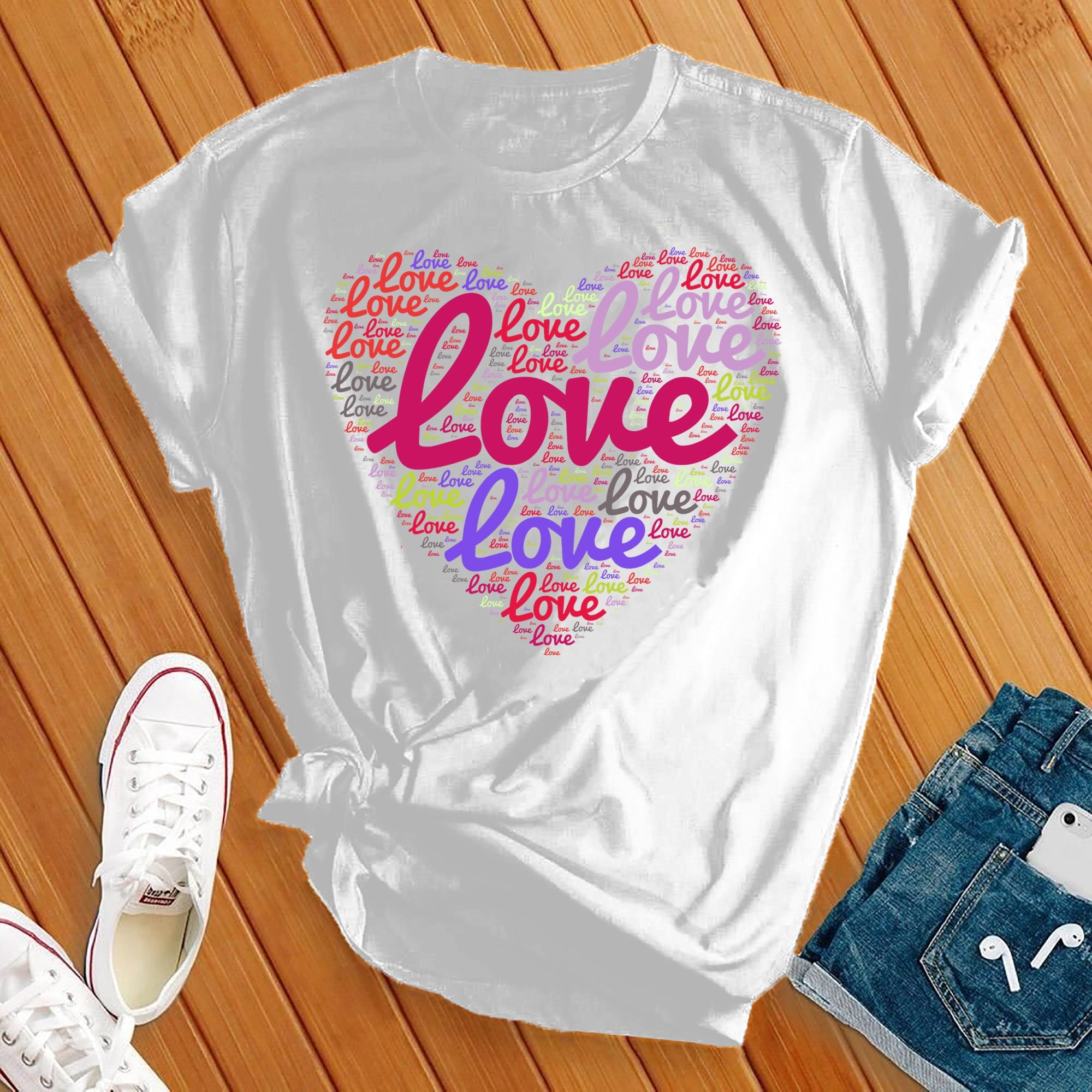 Love Heart Cloud Tee - Love Tees