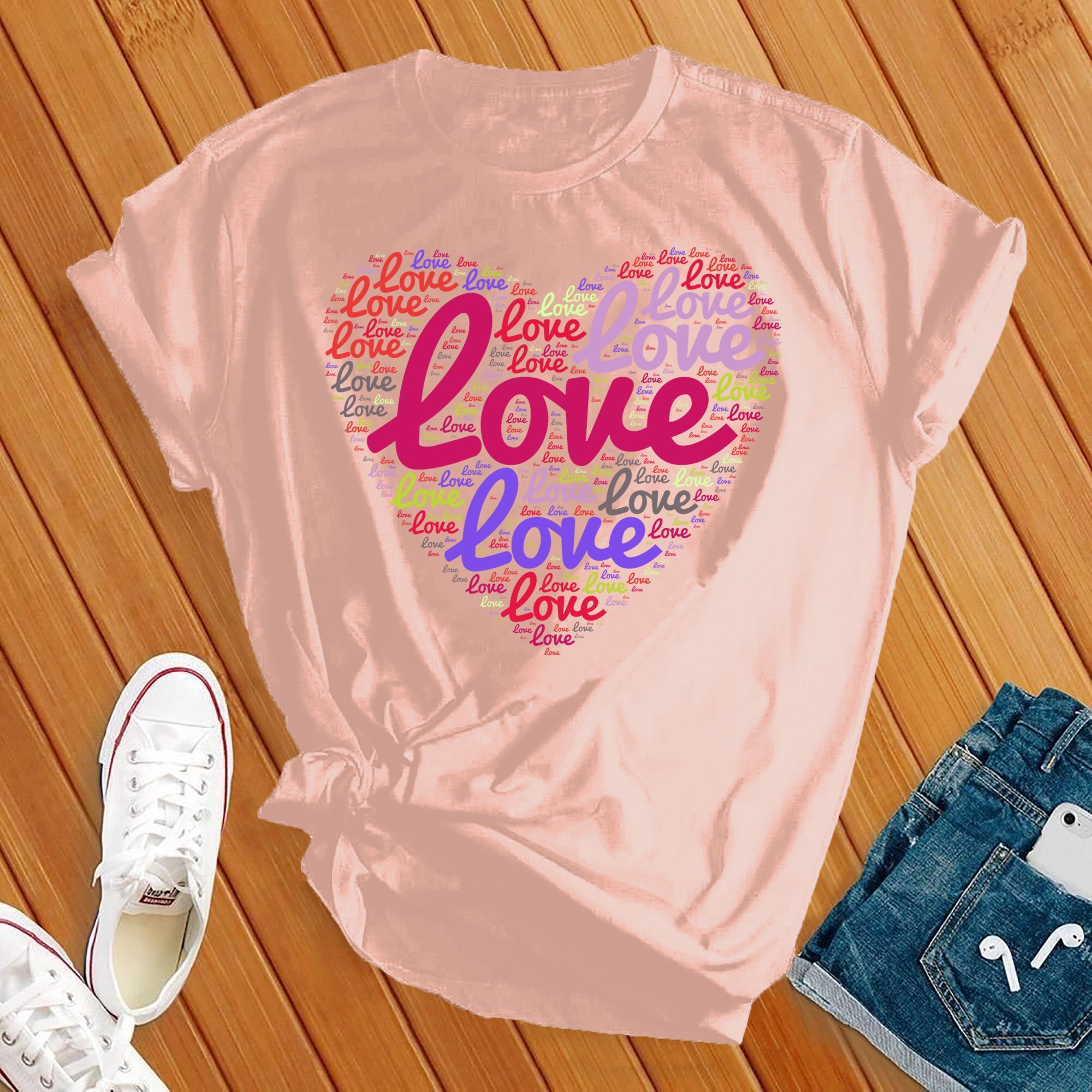 Love Heart Cloud Tee - Love Tees