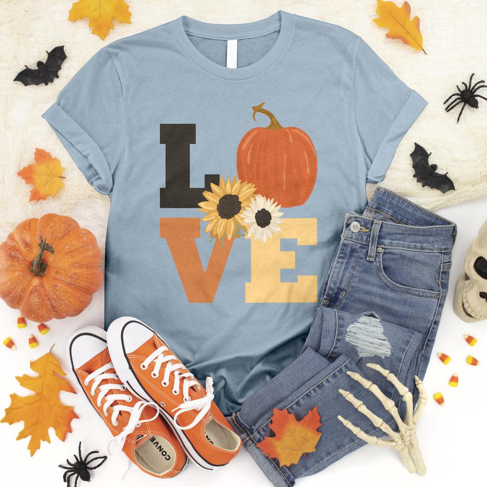 Love Pumpkin Sunflower Tee - Love Tees