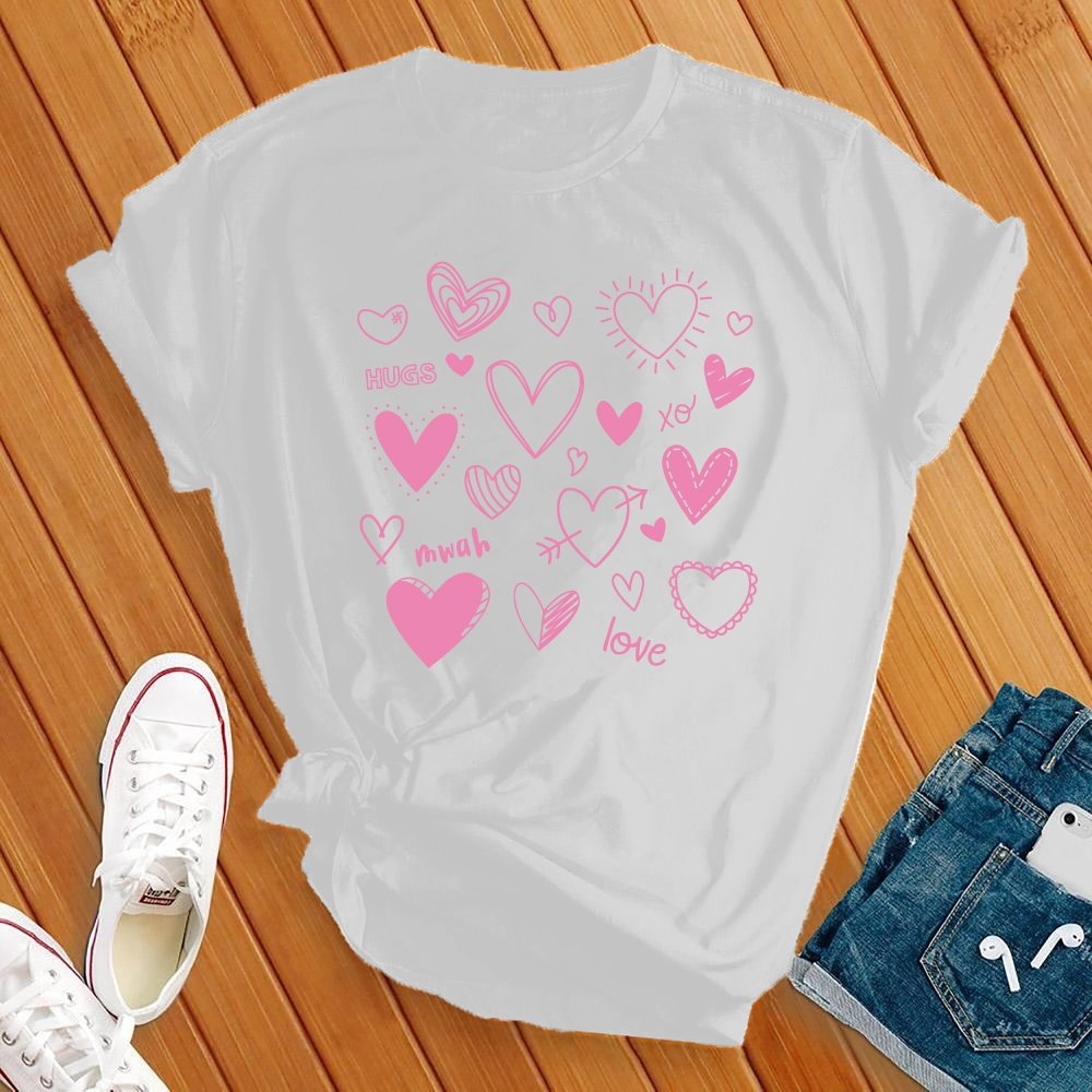 Loveheart Collage Tshirt - Love Tees