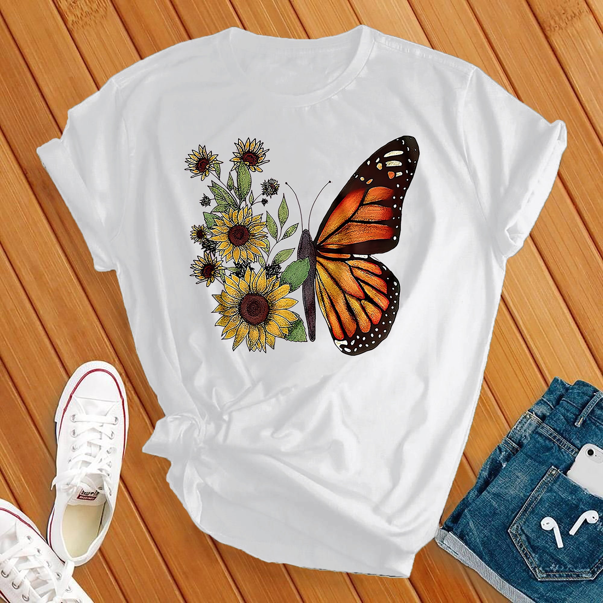 Monarch Sunflower Tee - Love Tees