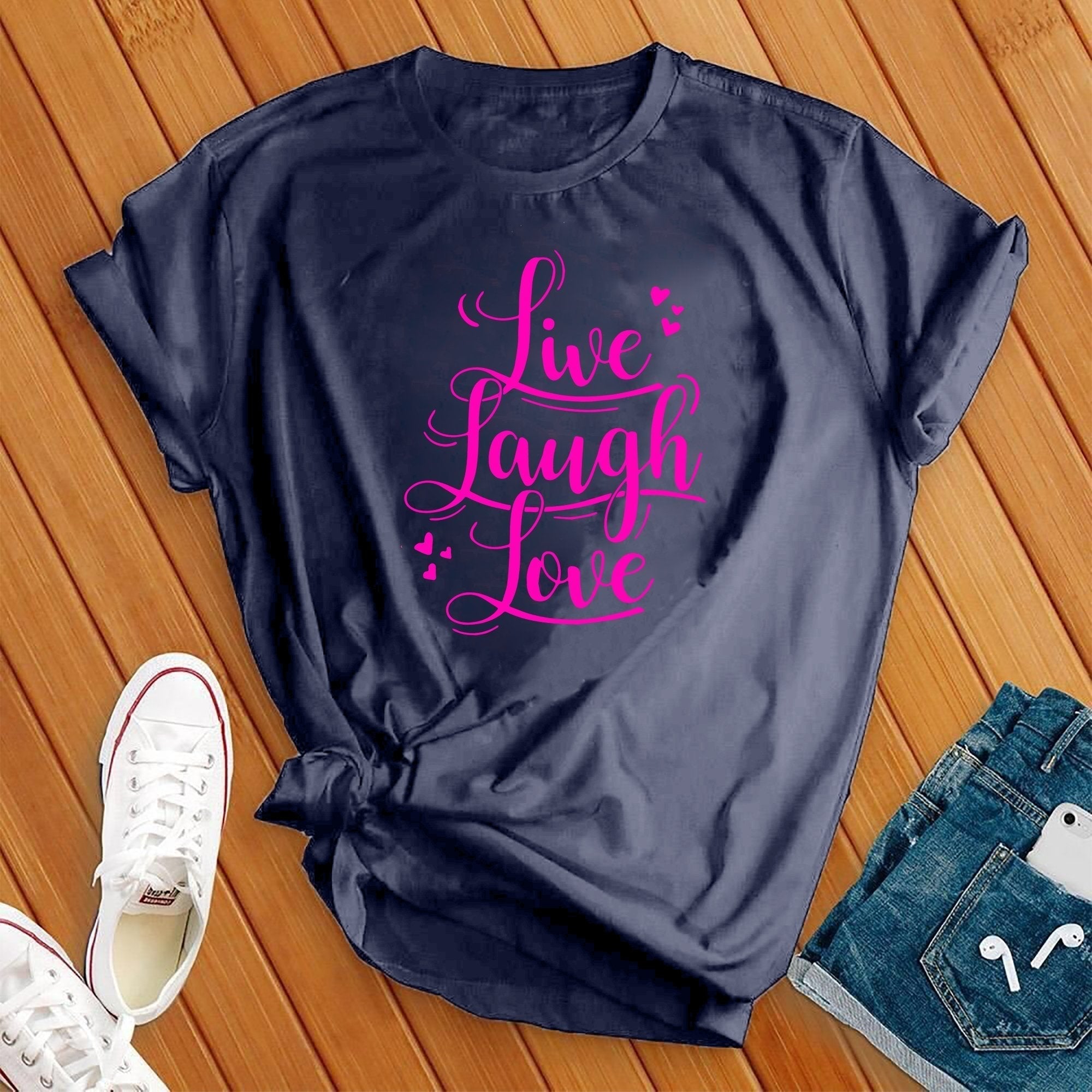 Neon Live Laugh Love Tee - Love Tees