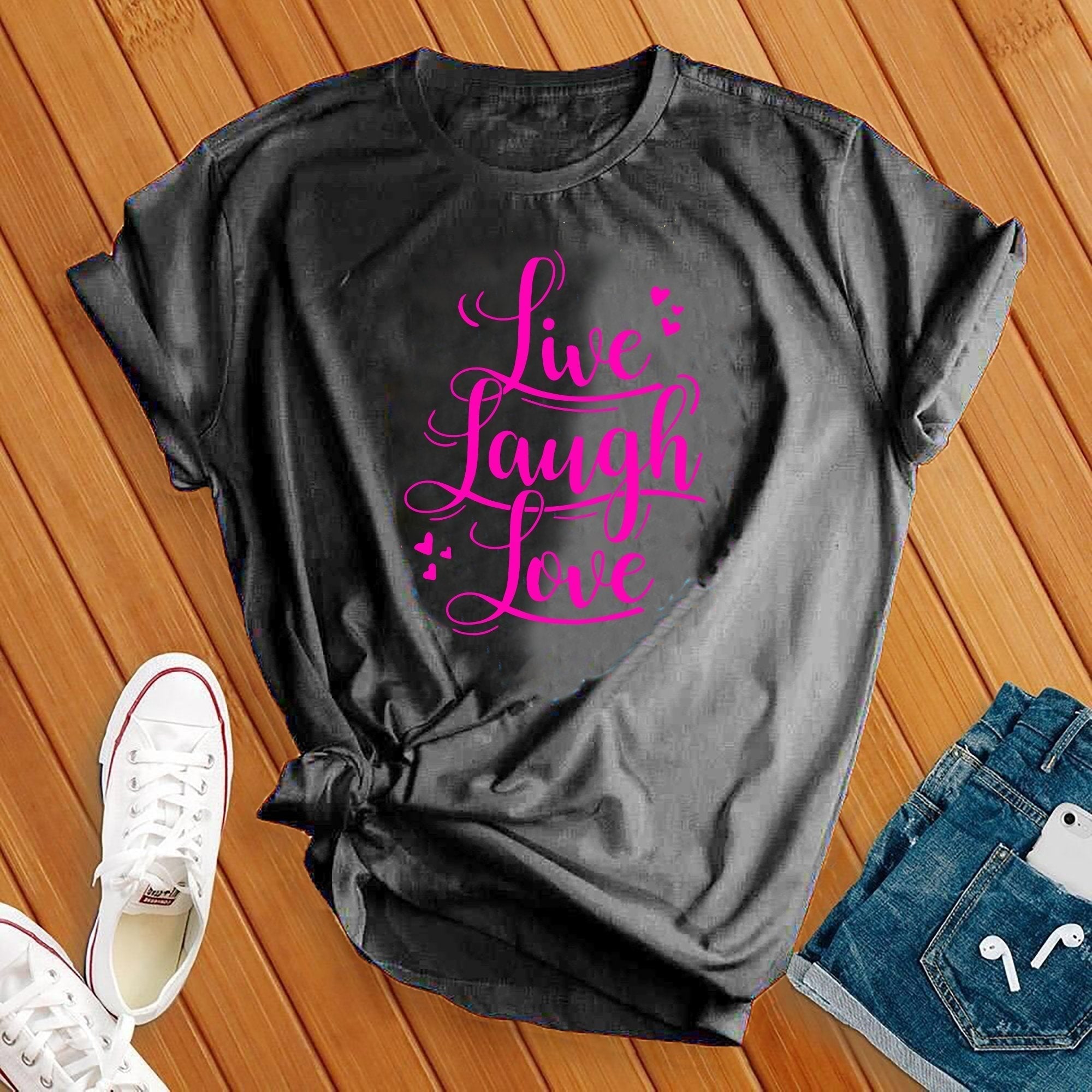 Neon Live Laugh Love Tee - Love Tees