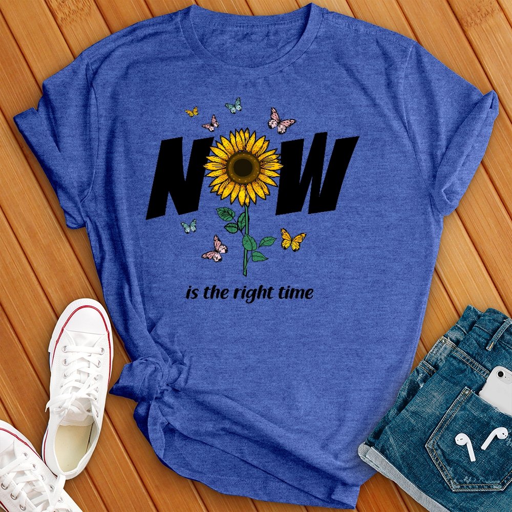 Now Sunflower Butterflies Tee - Love Tees