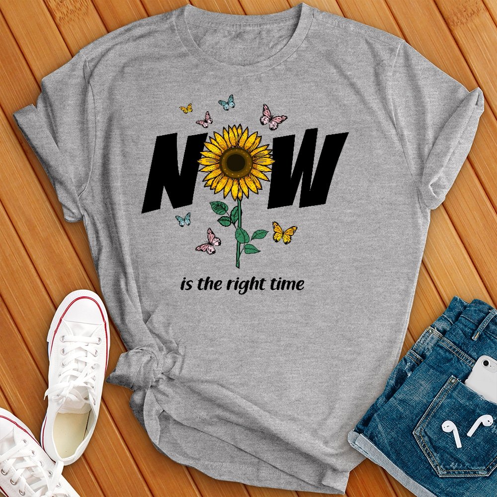 Now Sunflower Butterflies Tee - Love Tees