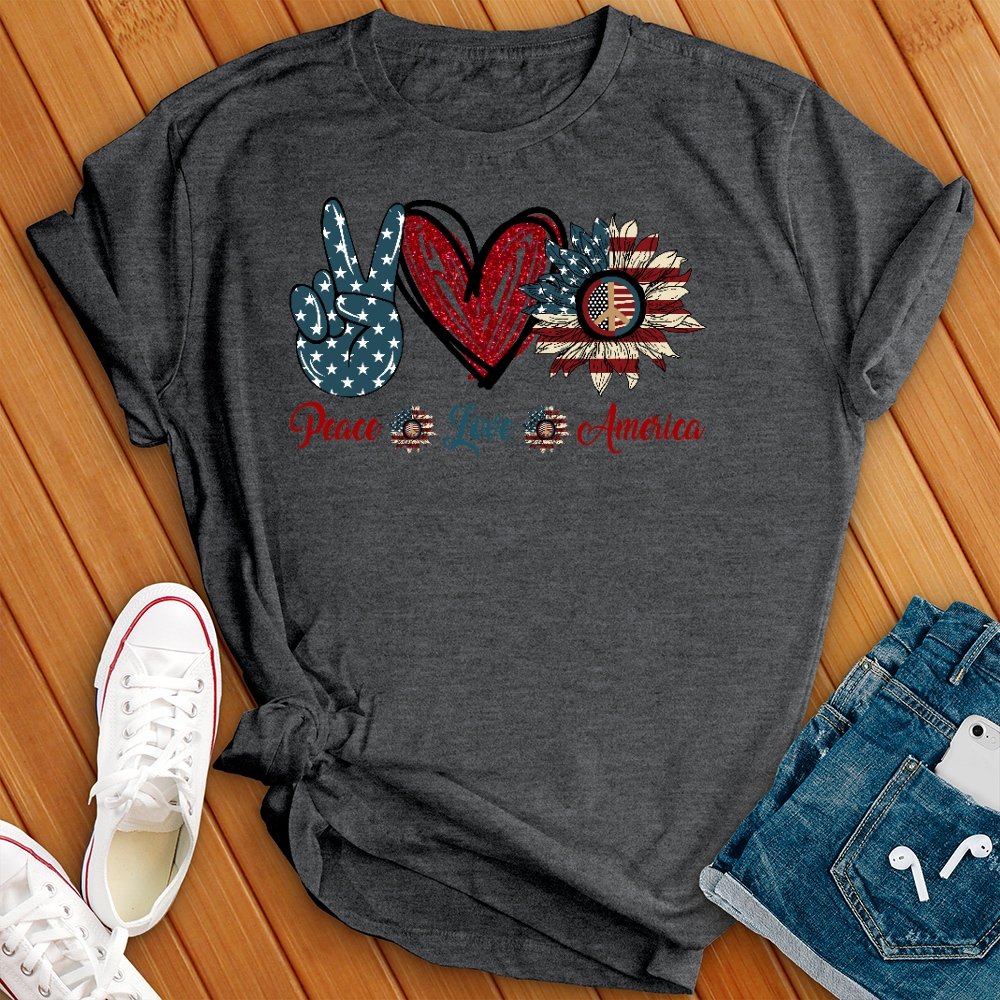 Peace Love America Tee - Love Tees