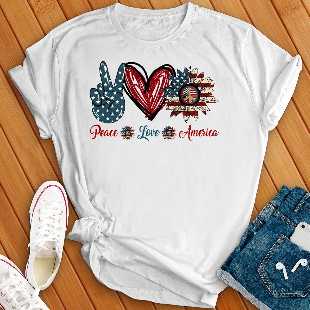 Peace Love America Tee - Love Tees