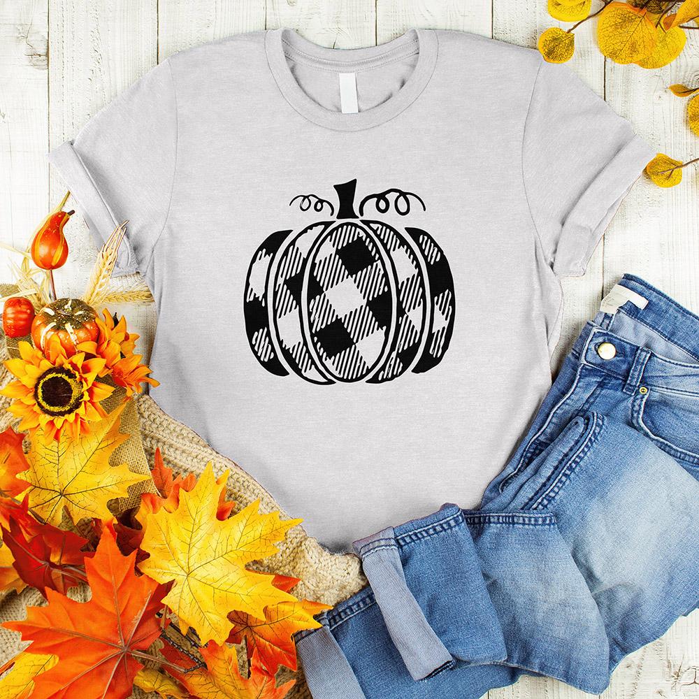 Plaid Pumpkin Tee - Love Tees