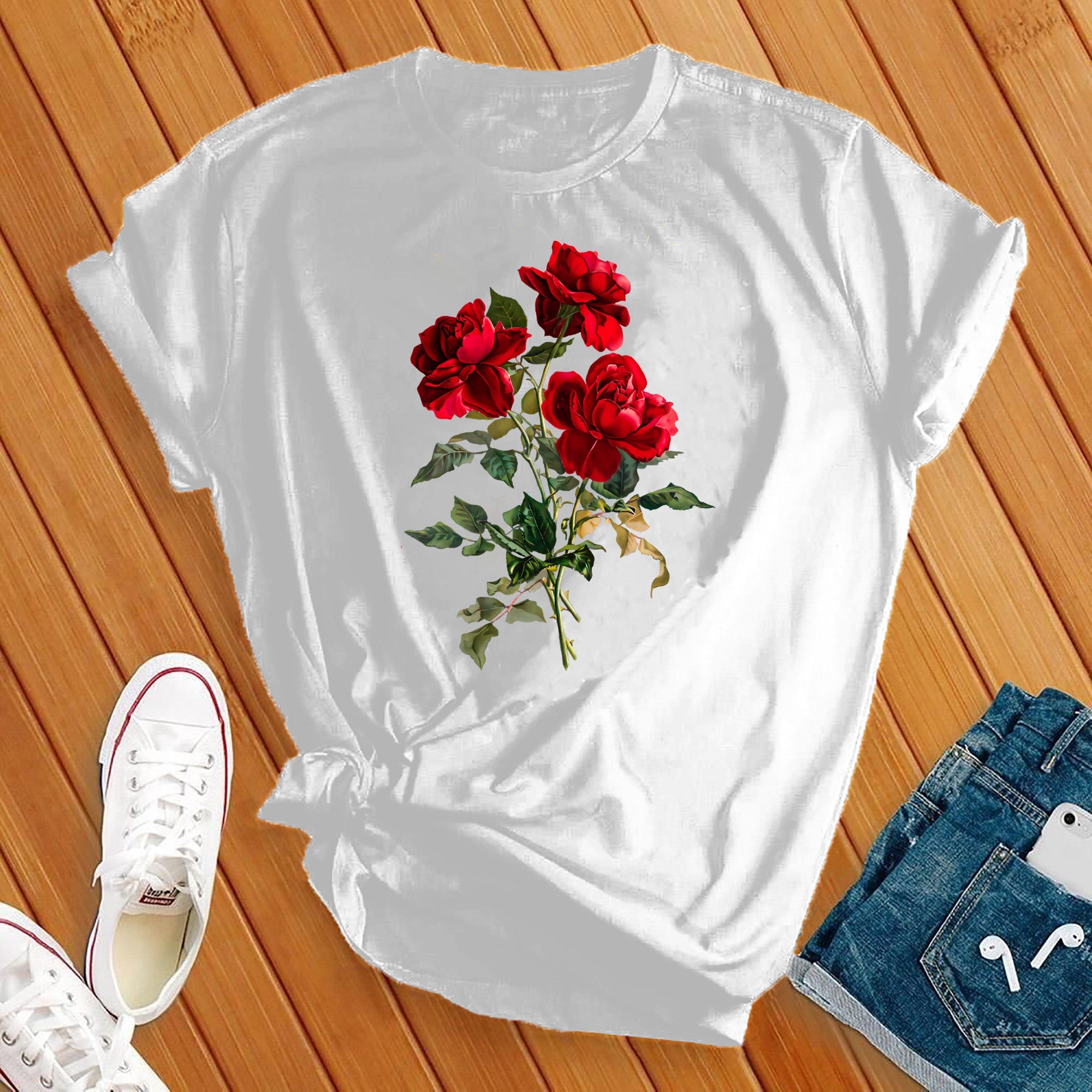 Red Roses Cute Tee - Love Tees