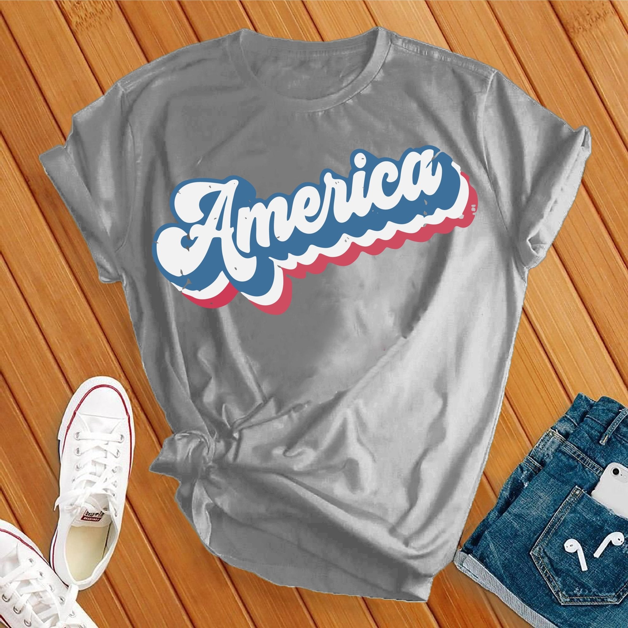 Retro America Patriotic Tee - Love Tees