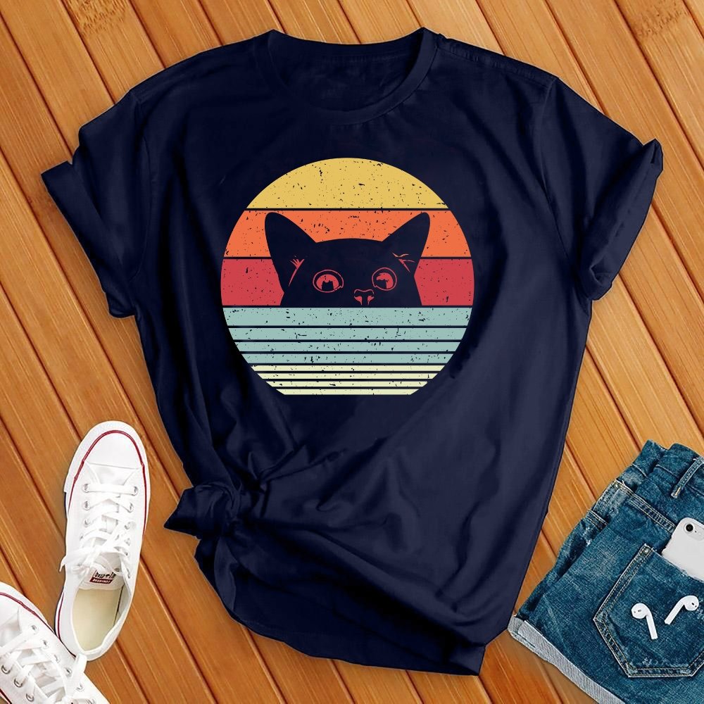 Retro Happy Cat Tee - Love Tees