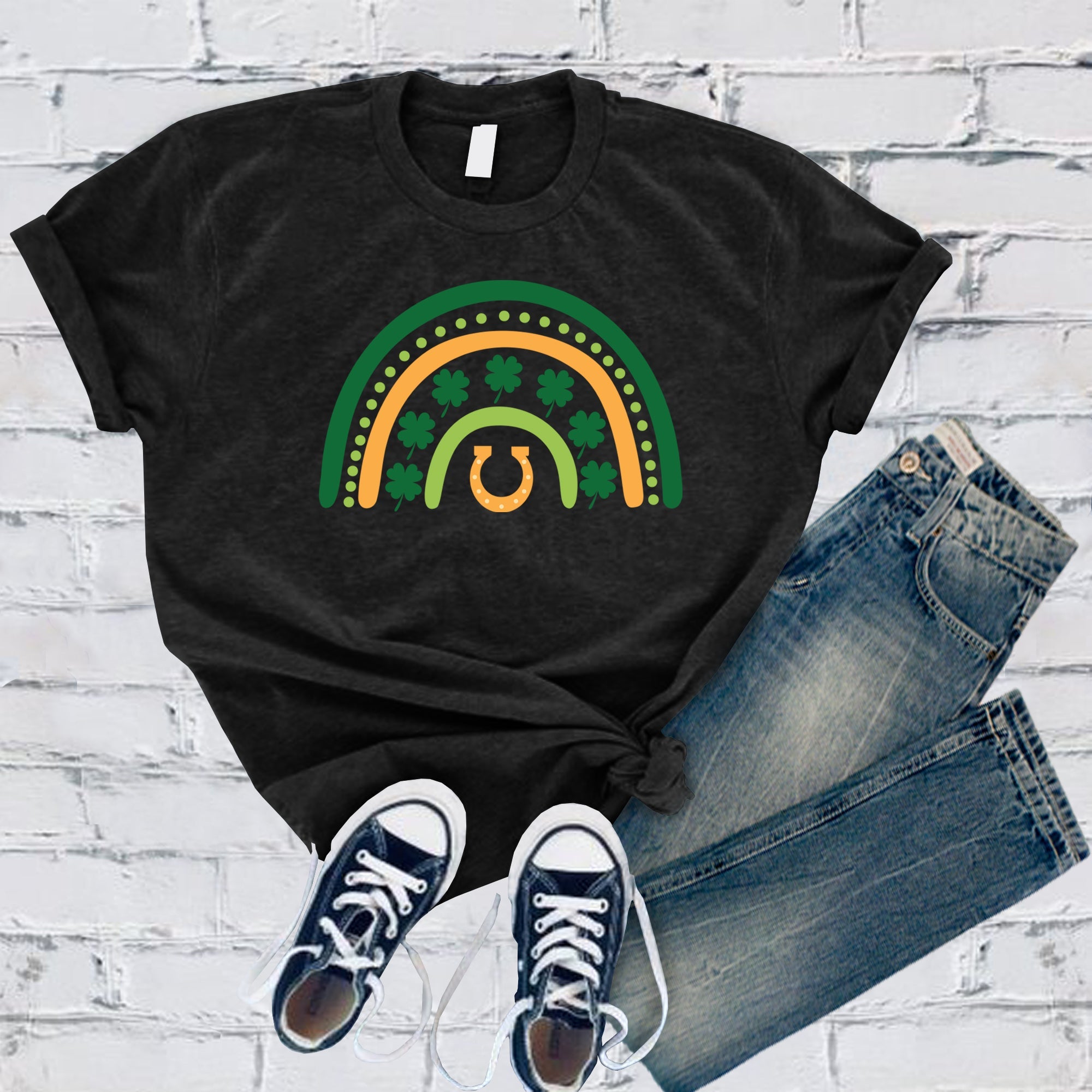 Saint Patrick's Day Rainbow Hoof Tee - Love Tees