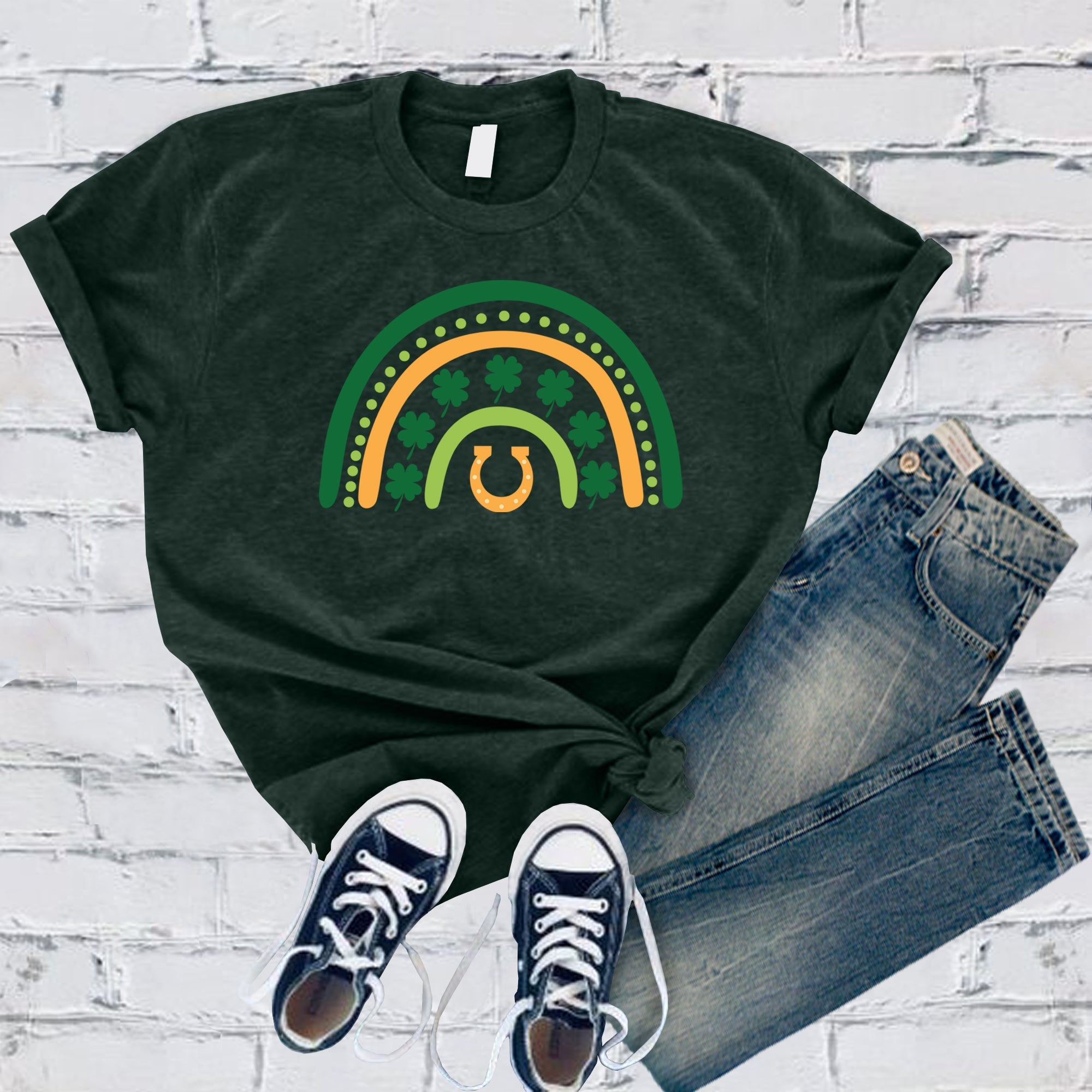 Saint Patrick's Day Rainbow Hoof Tee - Love Tees