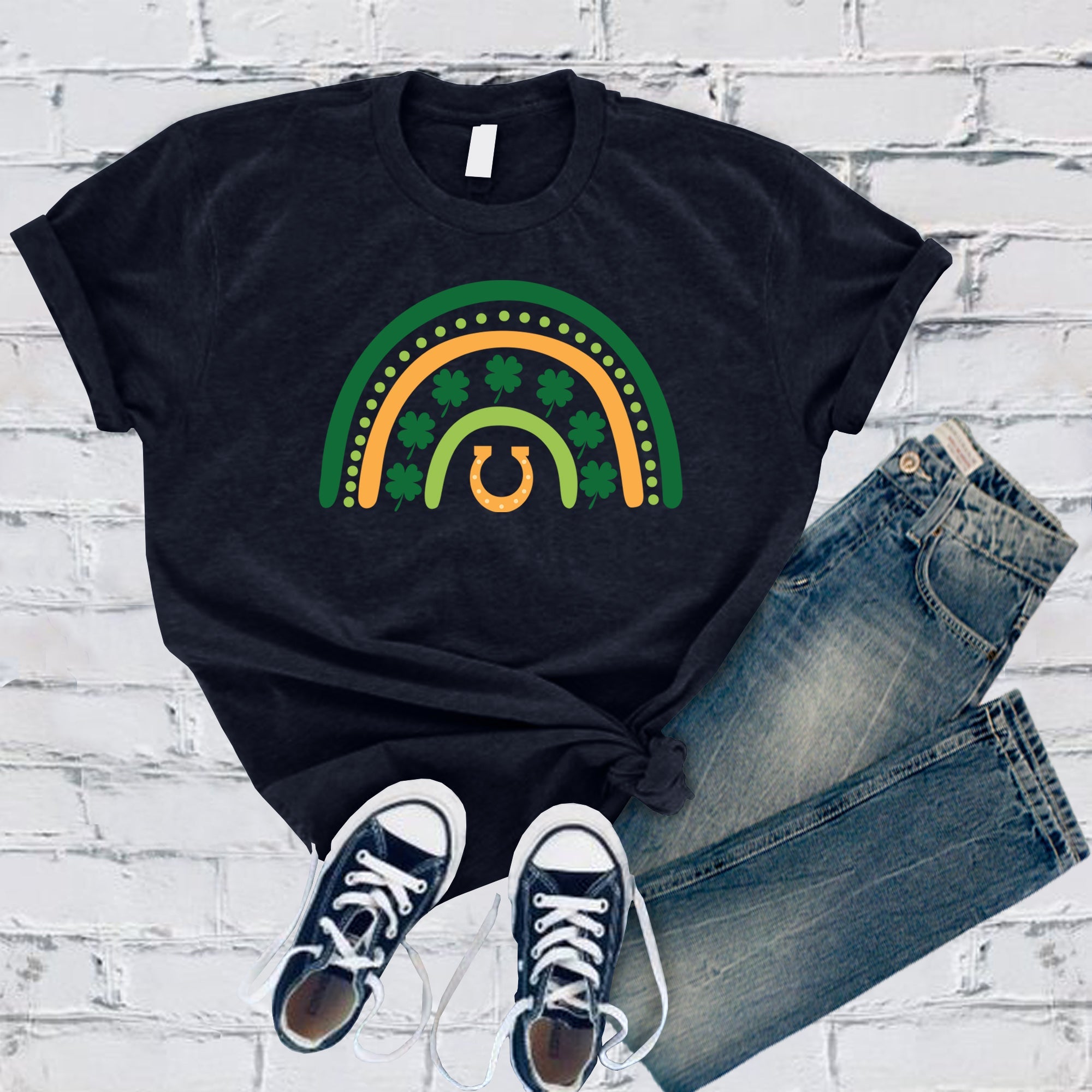 Saint Patrick's Day Rainbow Hoof Tee - Love Tees