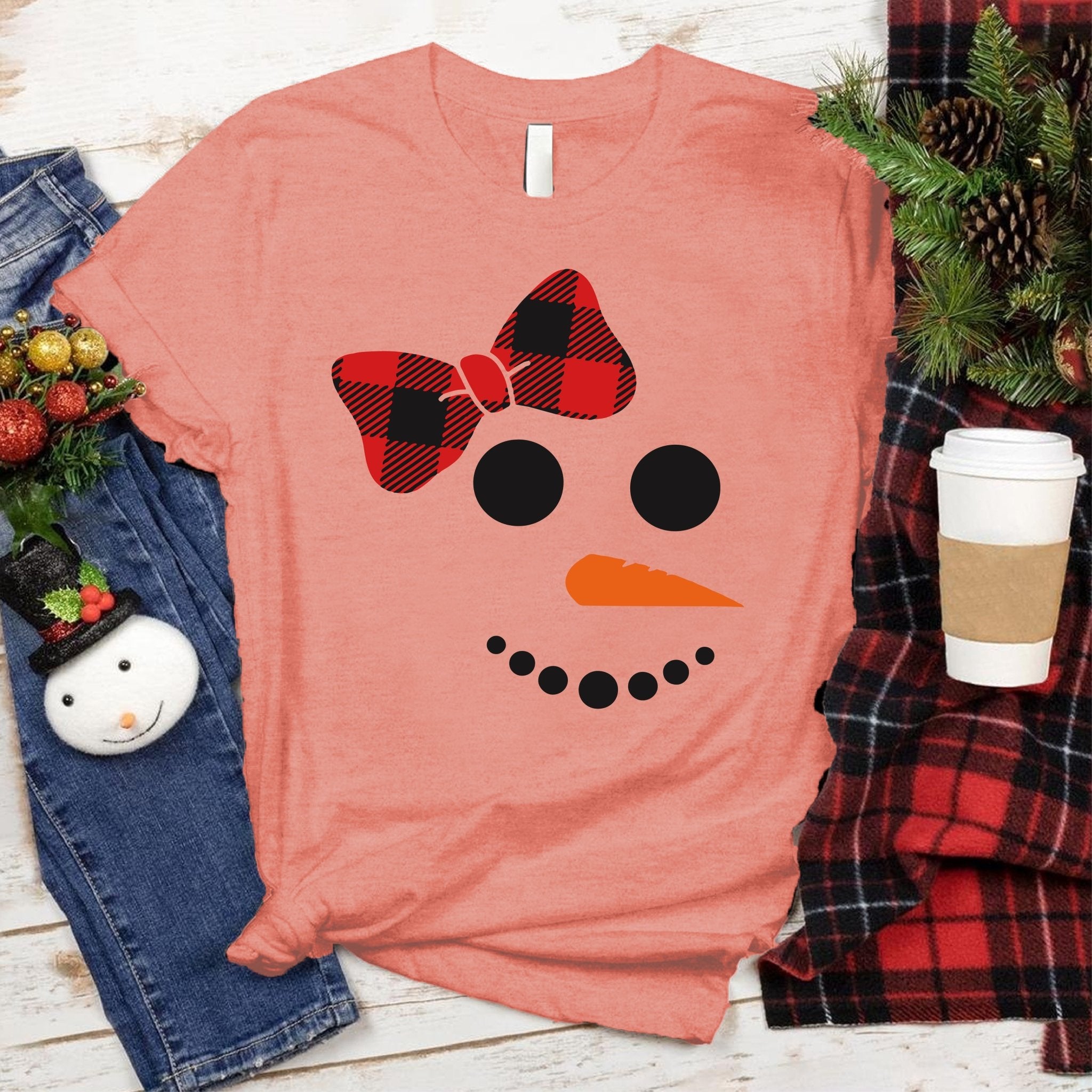 Snowman Face Tee - Love Tees