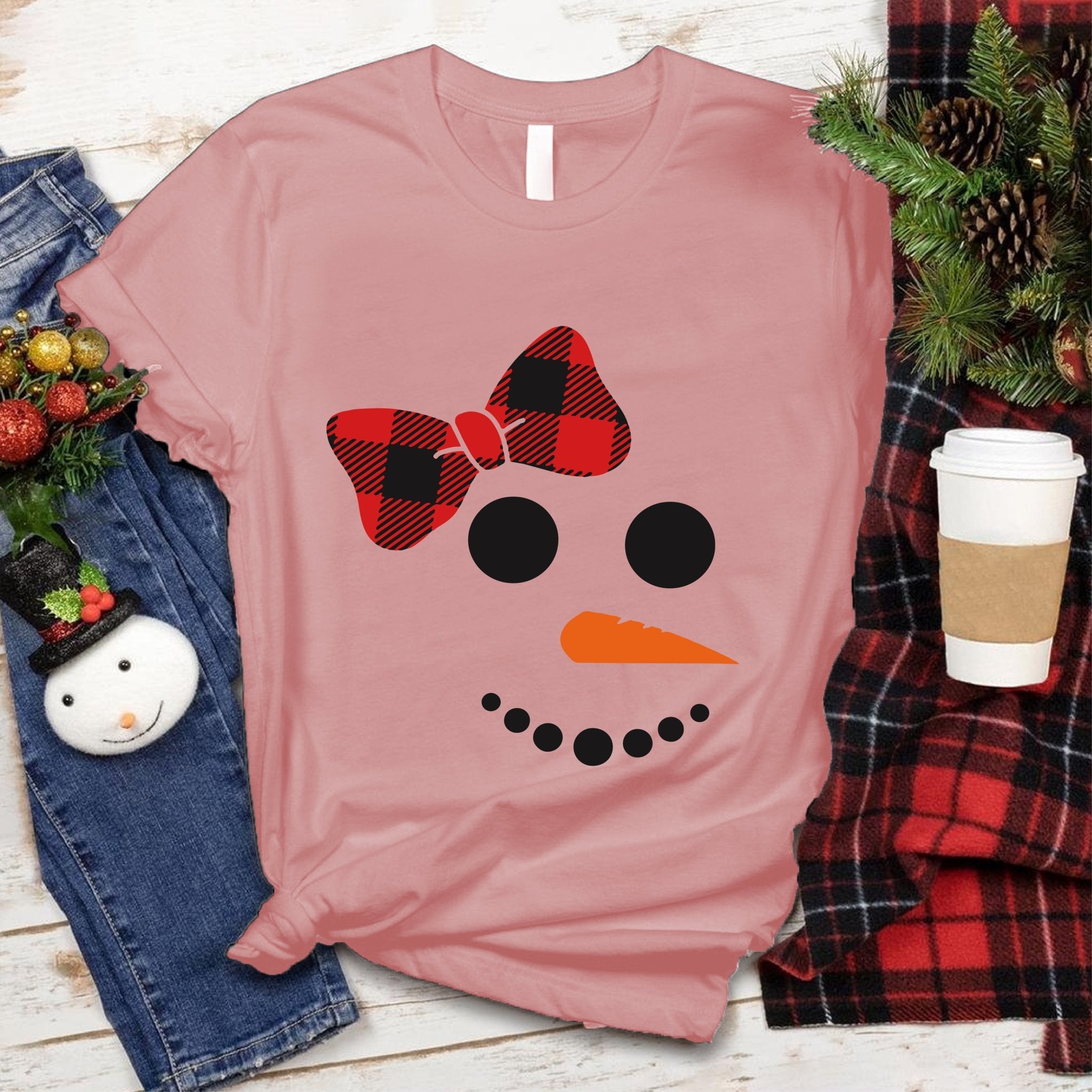 Snowman Face Tee - Love Tees