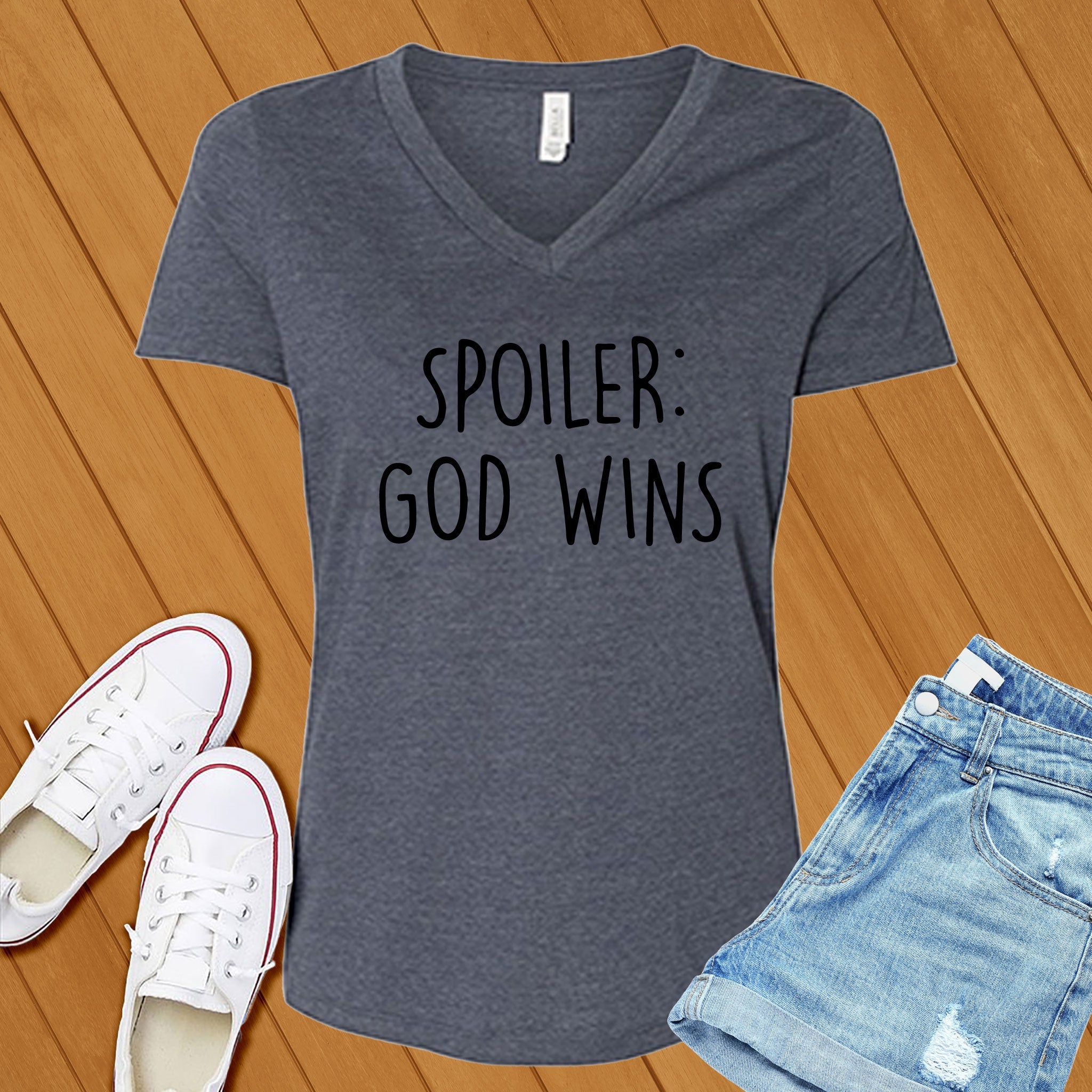 Spoiler: God Wins V-Neck - Love Tees