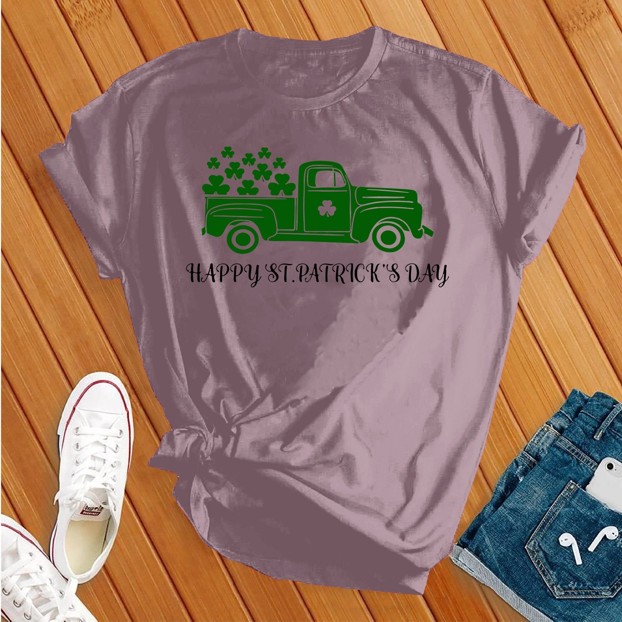 St. Patrick's Clover Truck Tee - Love Tees