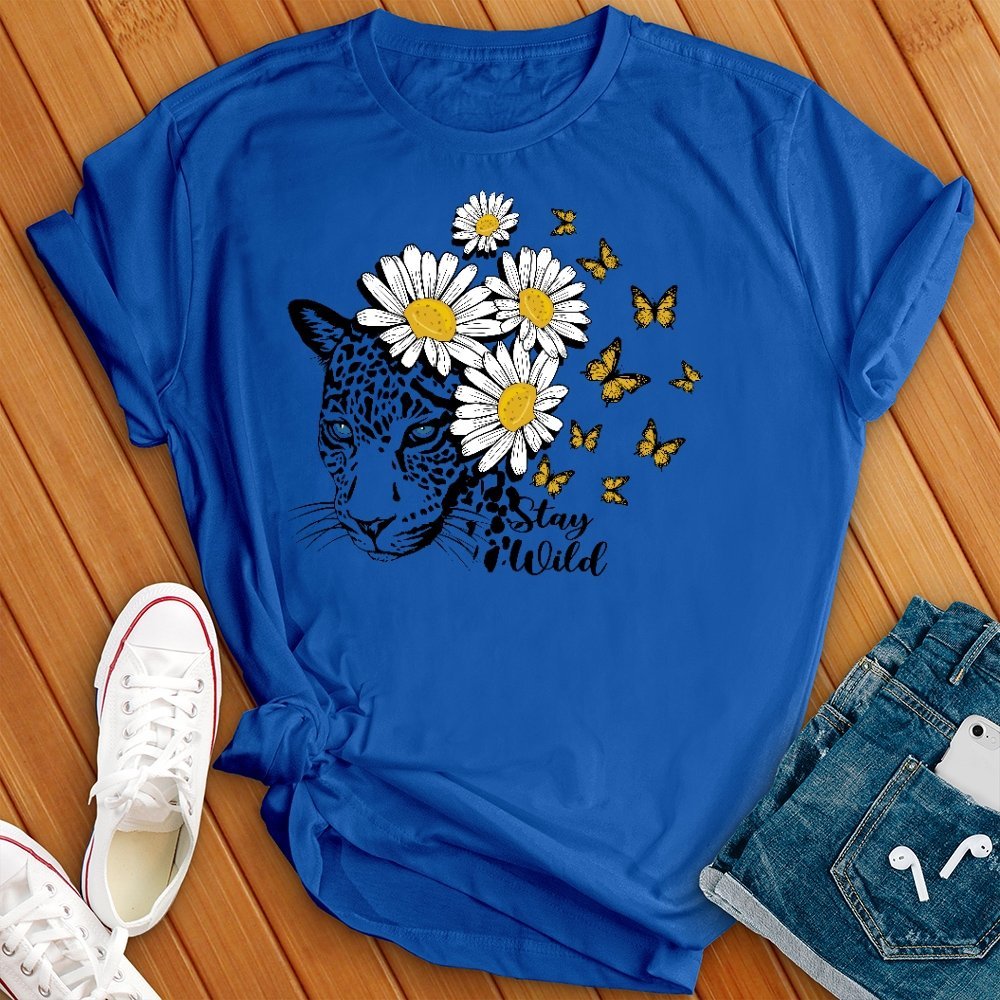 Stay Wild Floral Butterflies T- Shirt - Love Tees