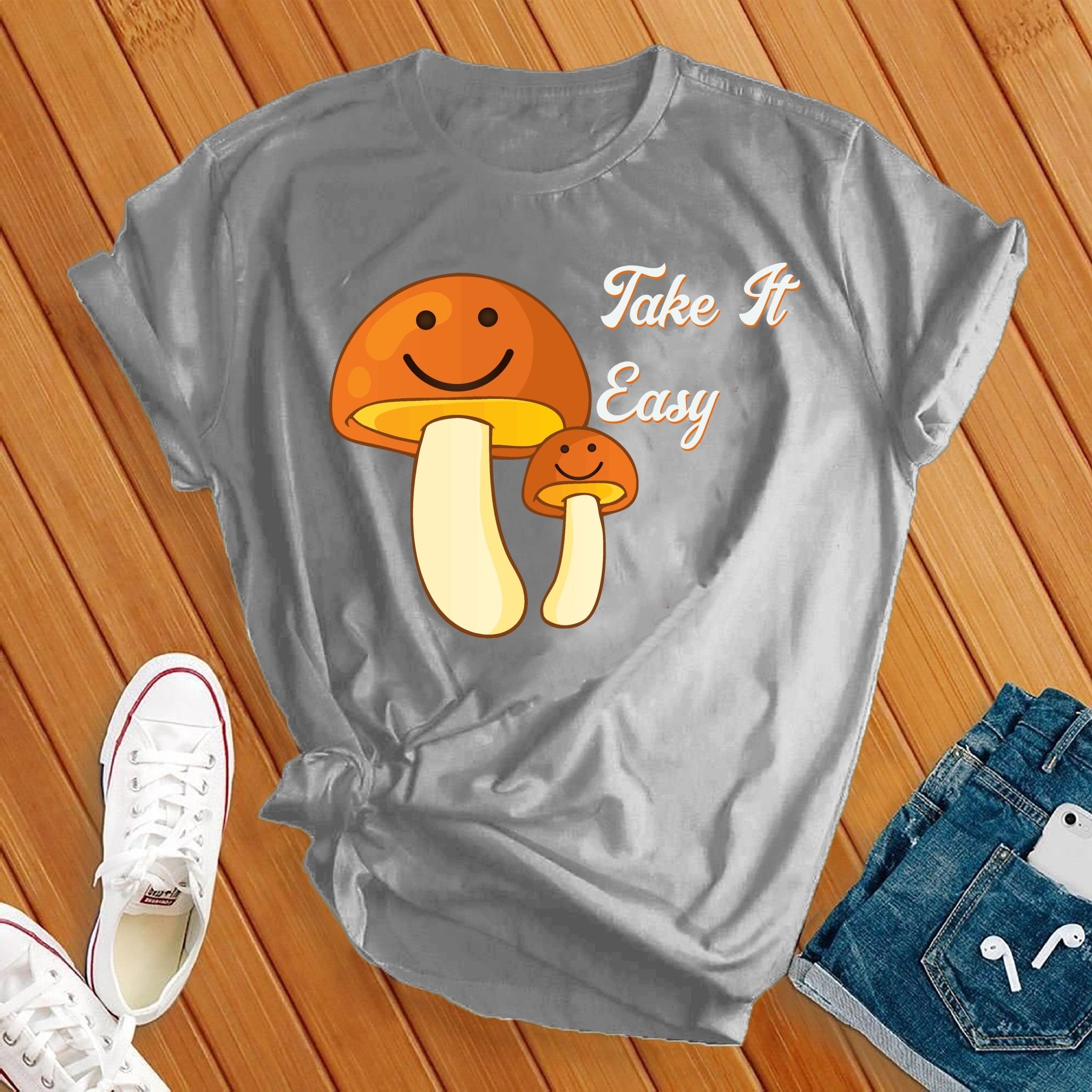 Take It Easy Retro Mushroom Tee - Love Tees