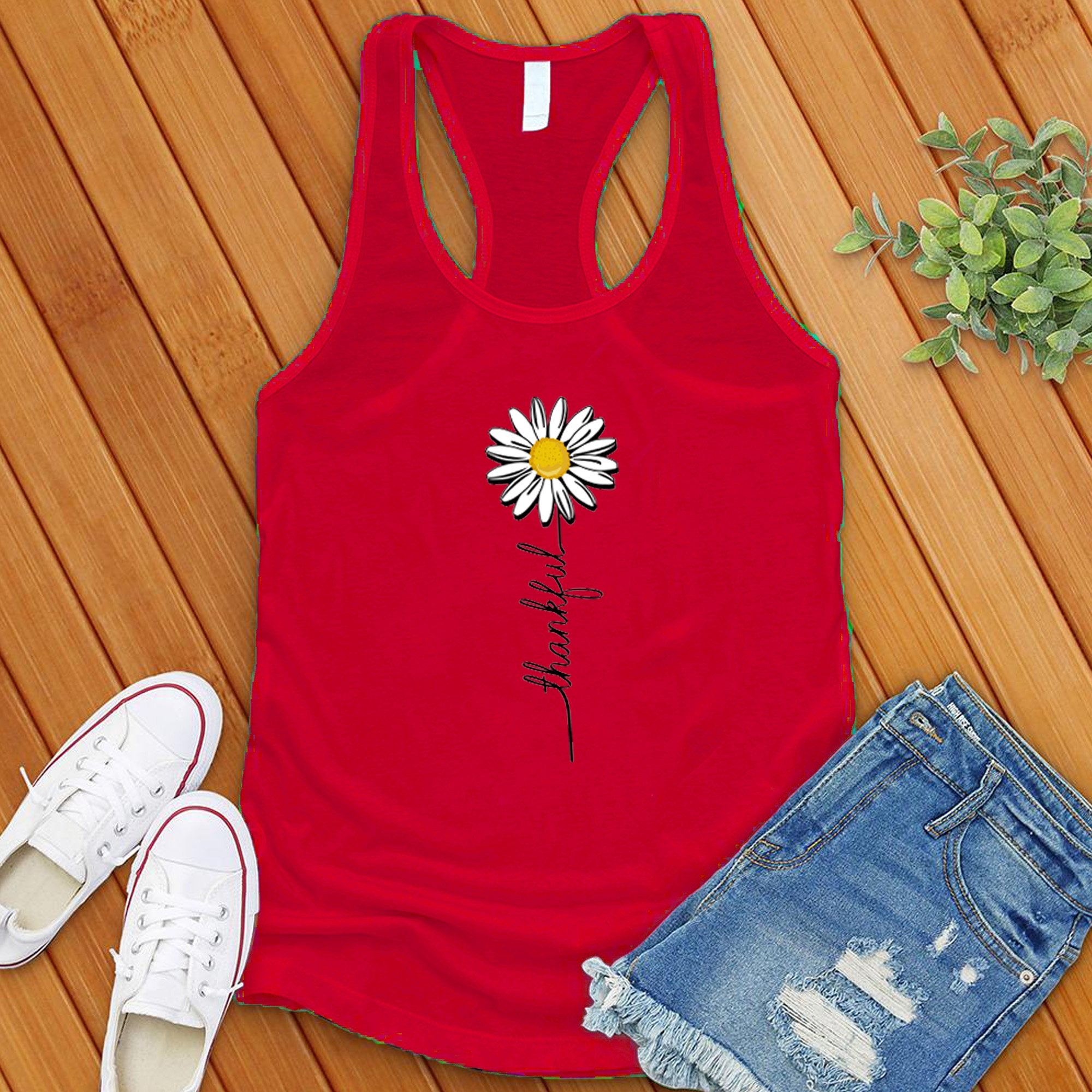 Thankful Daisy Women's Tank Top - Love Tees