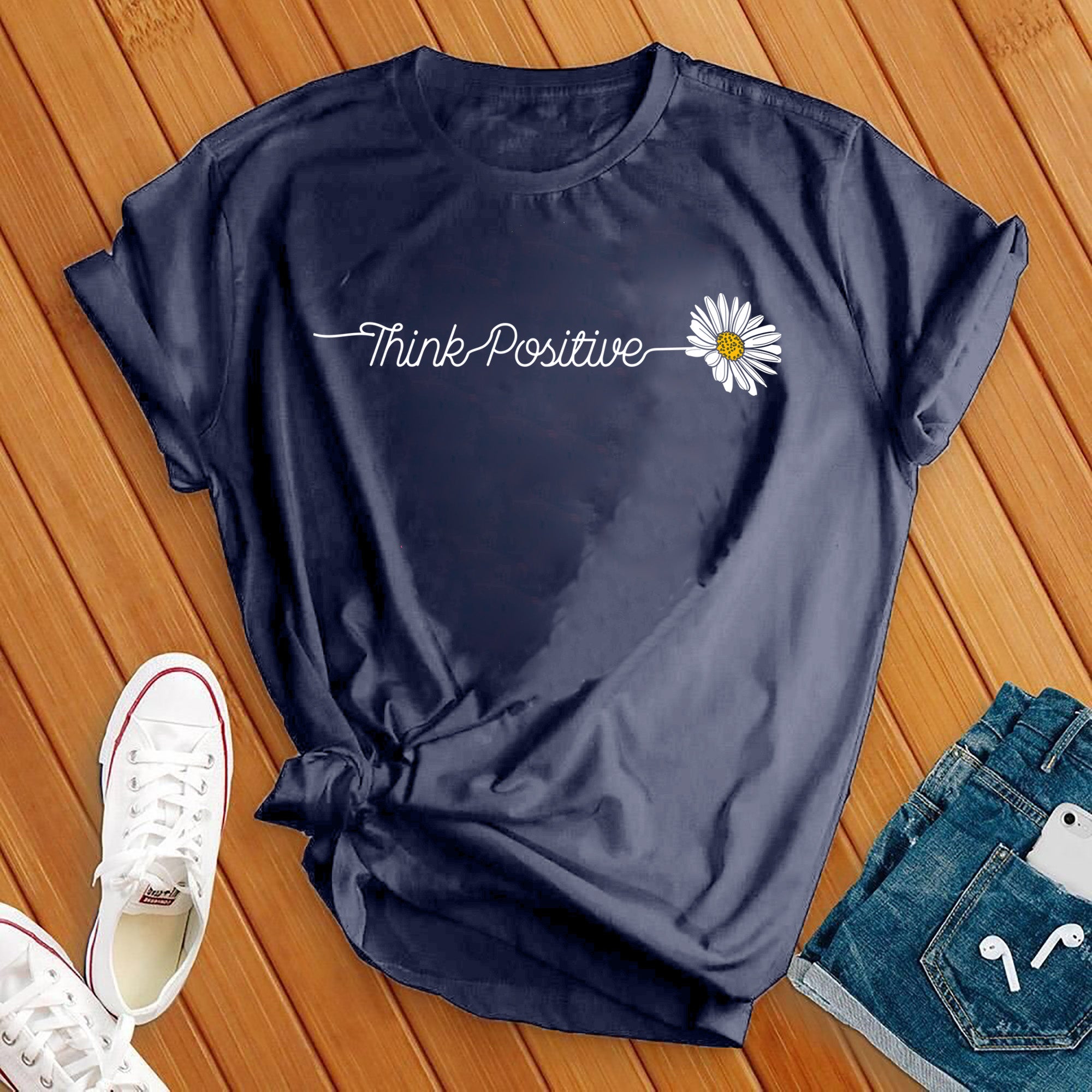 Think Positive Daisy Tee - Love Tees