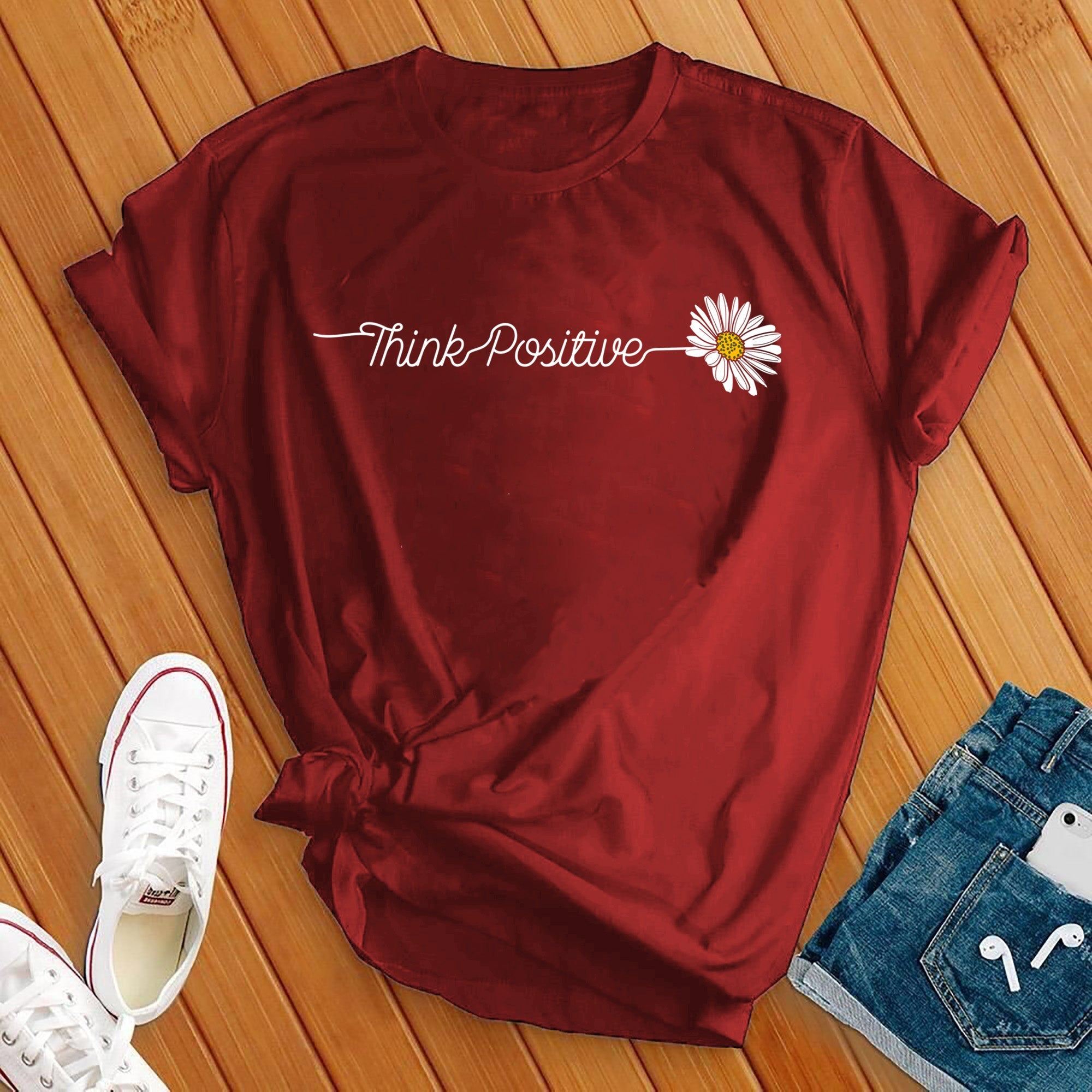 Think Positive Daisy Tee - Love Tees