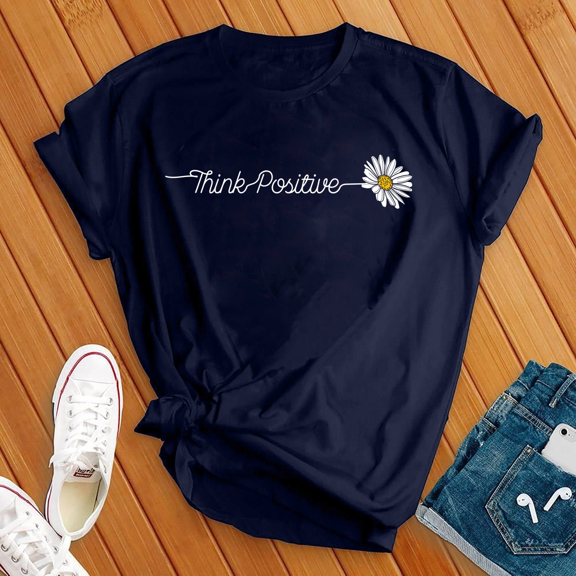 Think Positive Daisy Tee - Love Tees