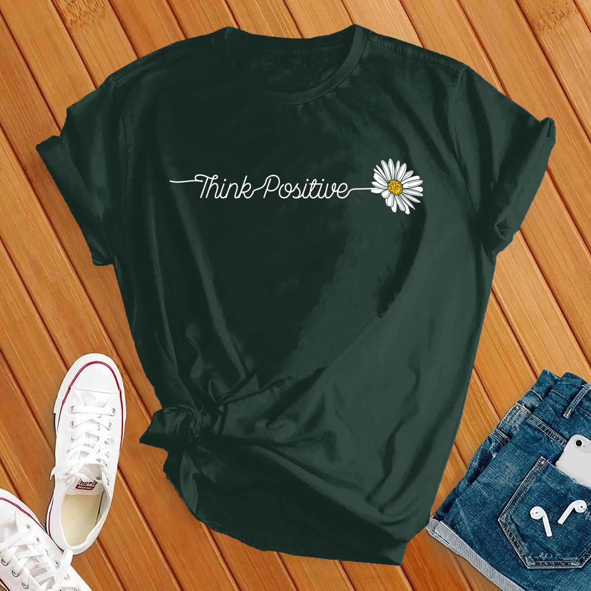 Think Positive Daisy Tee - Love Tees