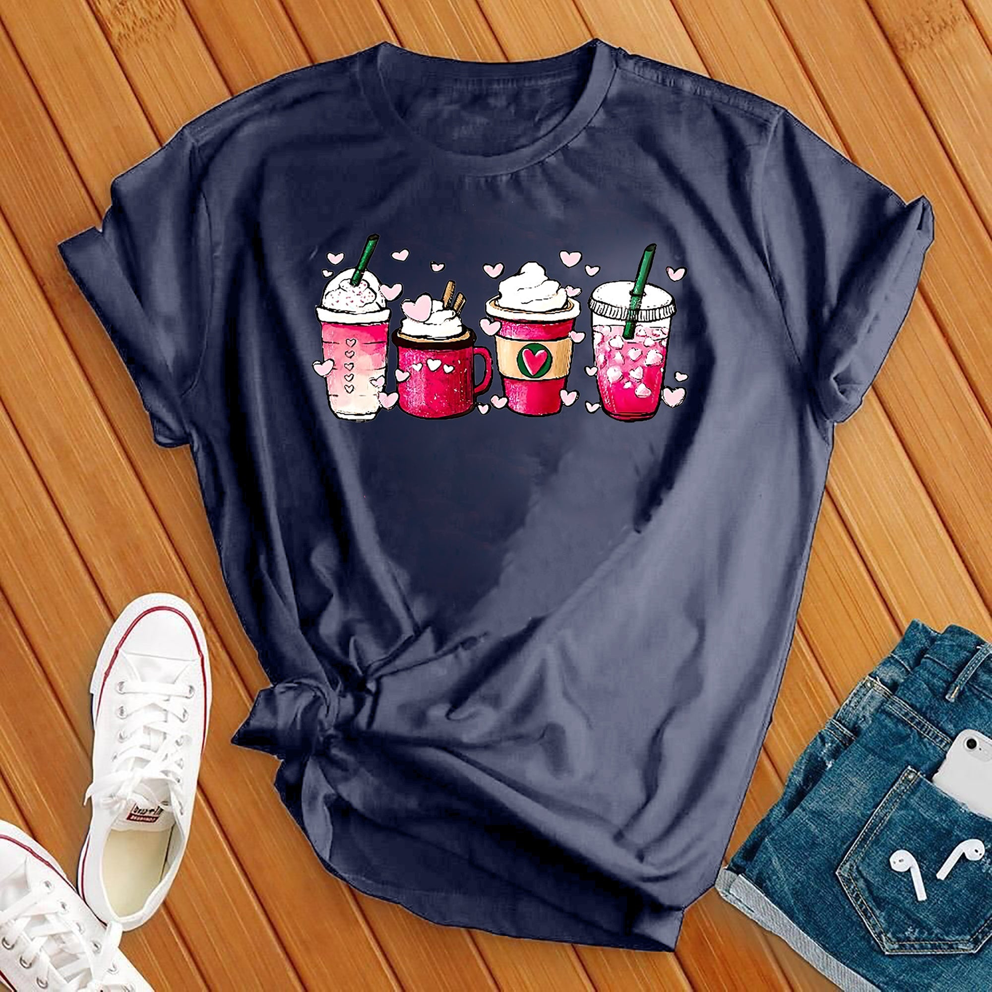 Valentine Coffee Heart Tee - Love Tees