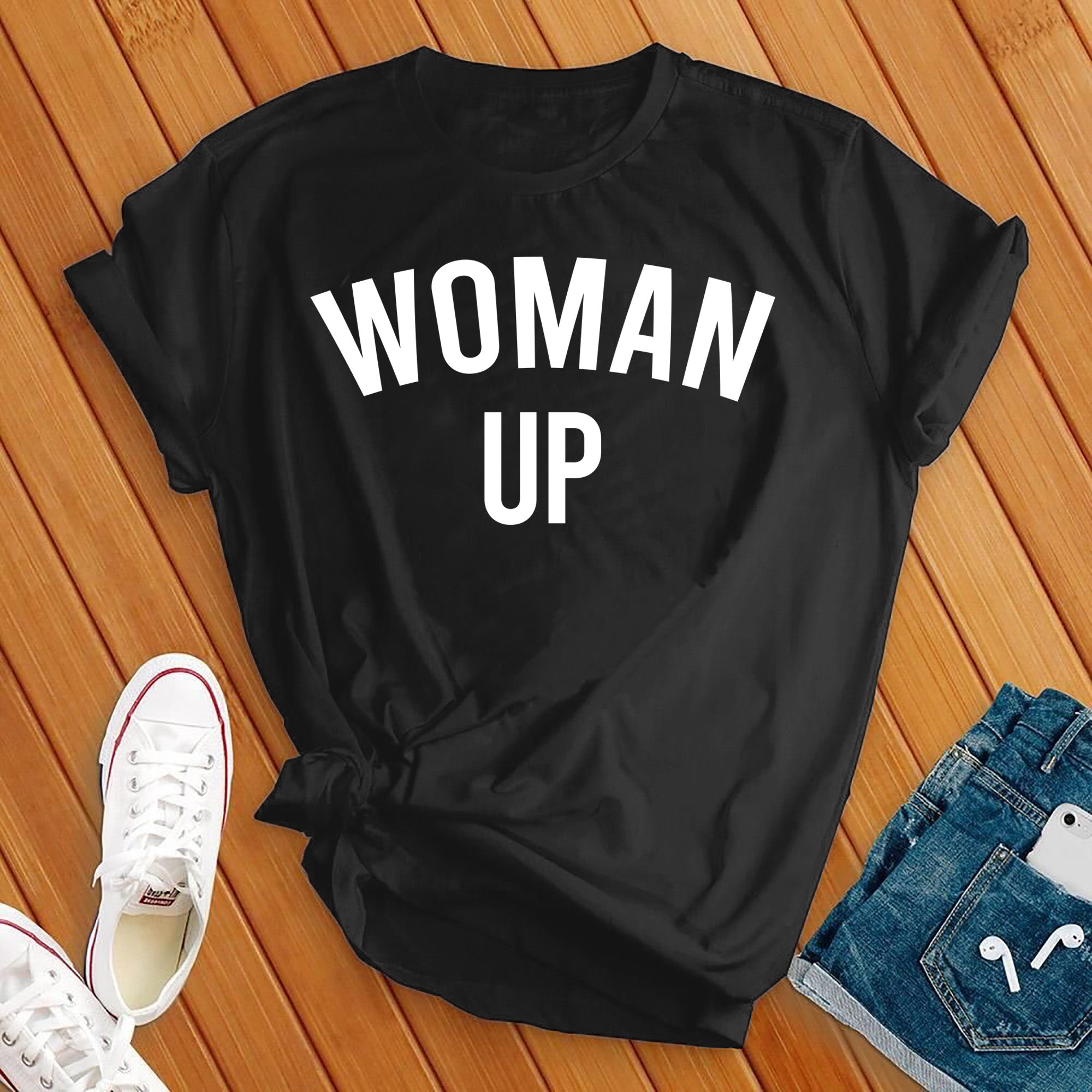 Woman Up White Tee - Love Tees