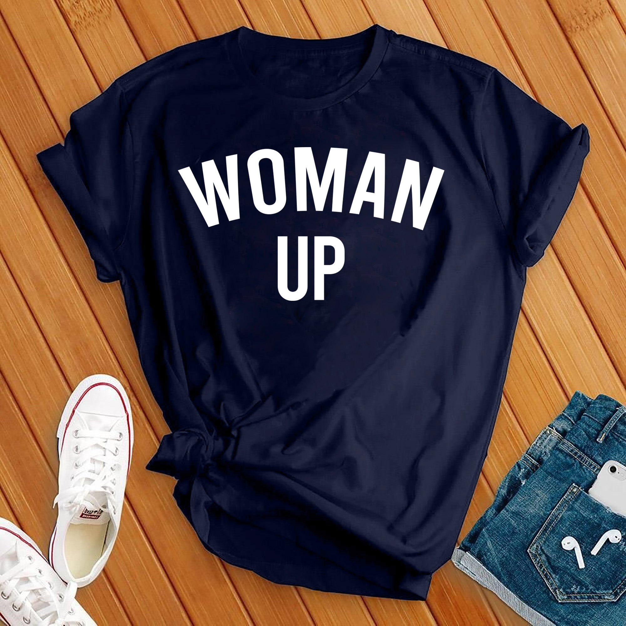 Woman Up White Tee - Love Tees