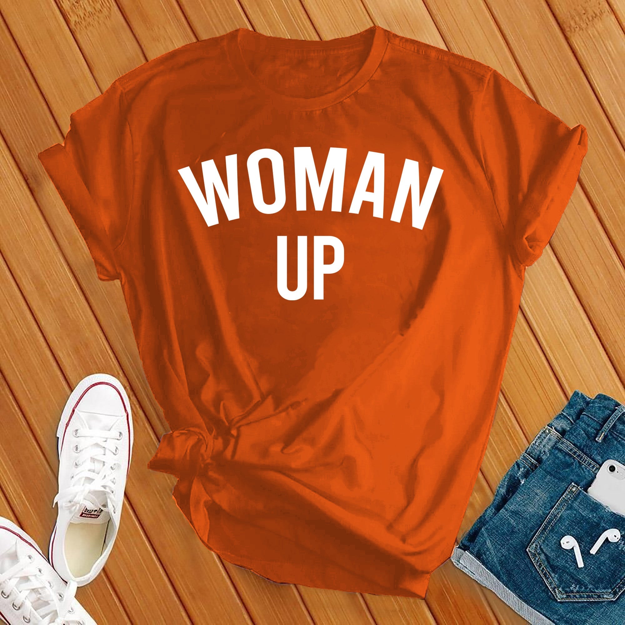 Woman Up White Tee - Love Tees